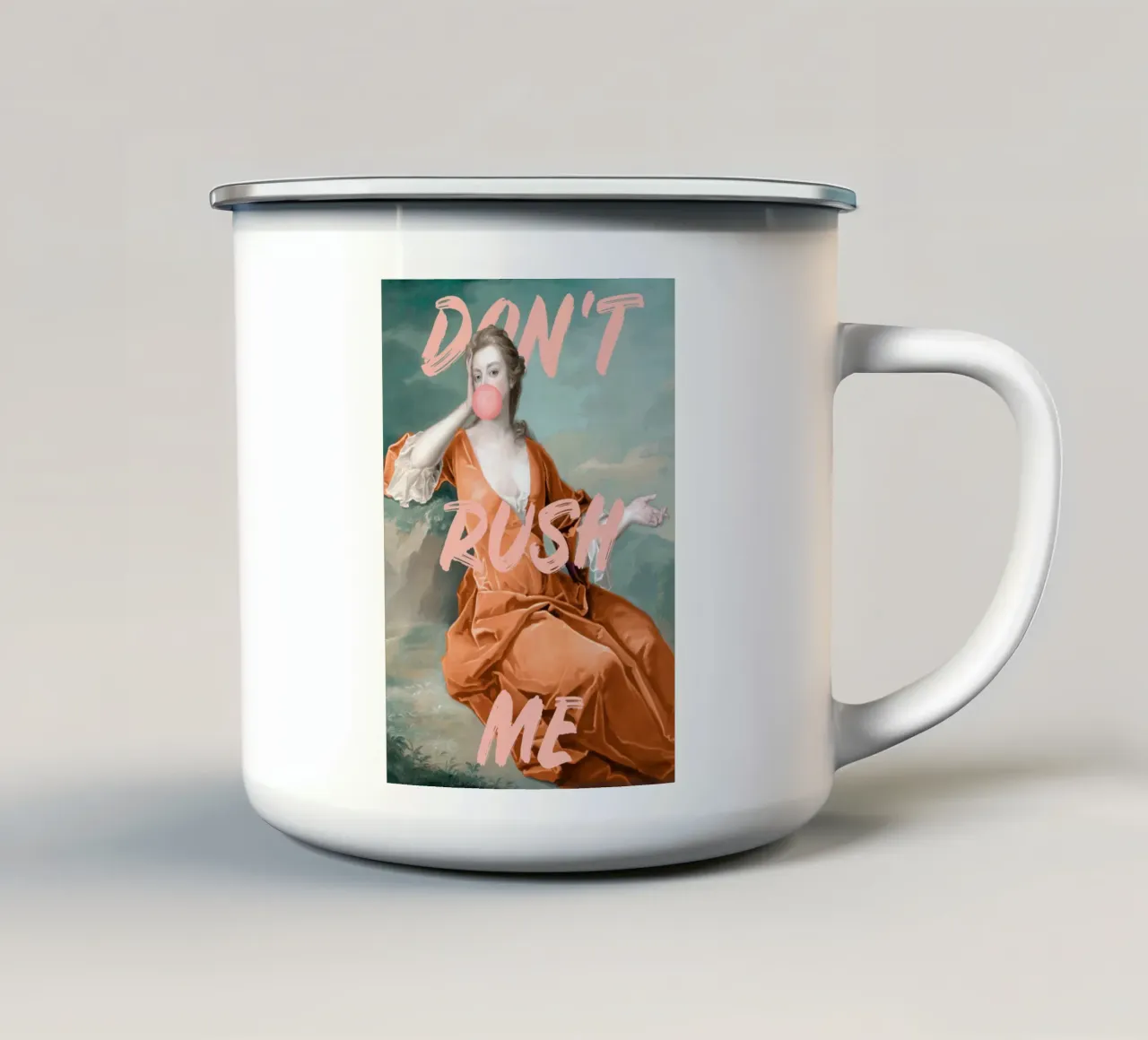 Don't Rush Me - Peach tazza in smalto da GraceDigitalArtCo