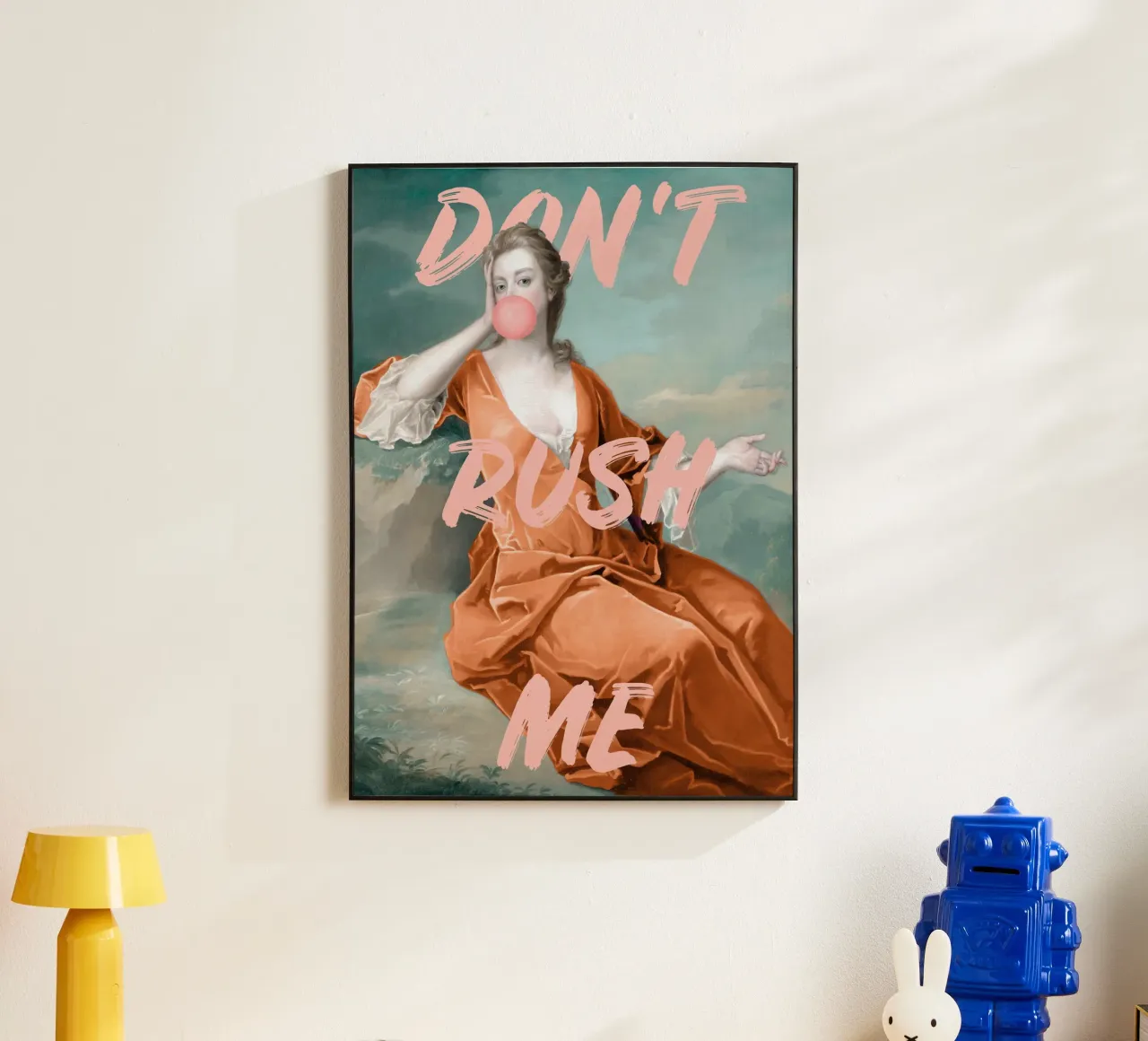 Don't Rush Me - Peach alluminio dibond da GraceDigitalArtCo