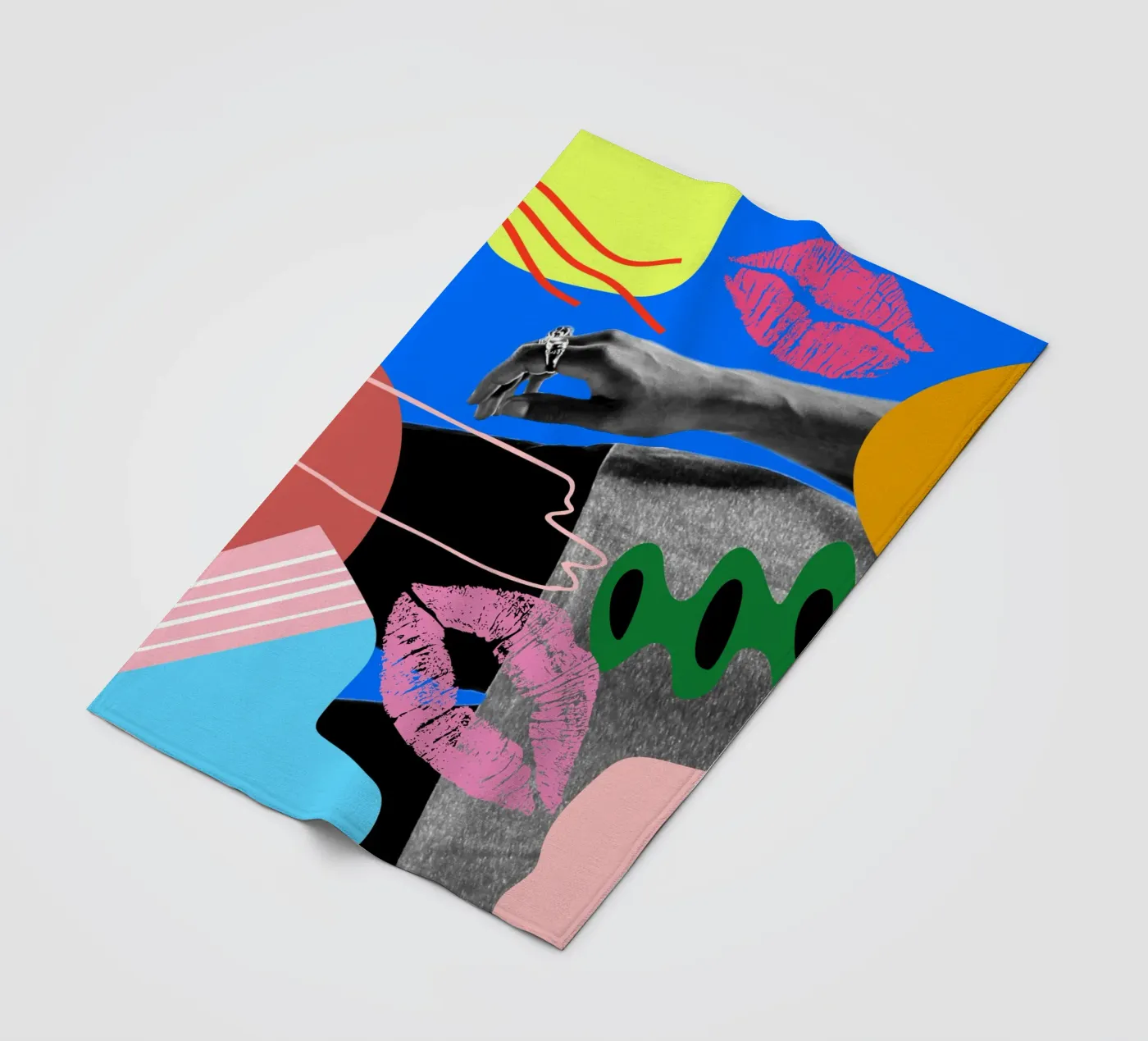 Afro Hand Fleecedecke von Mathudace Créas