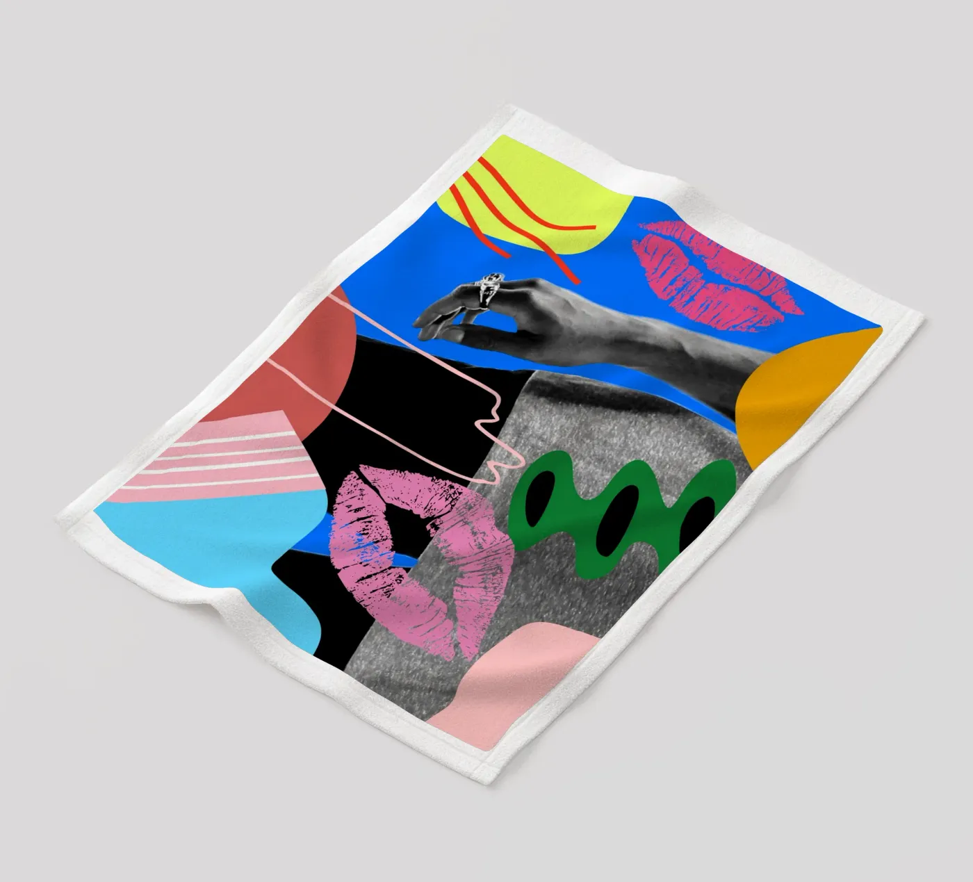 Afro Hand Fleecedecke von Mathudace Créas