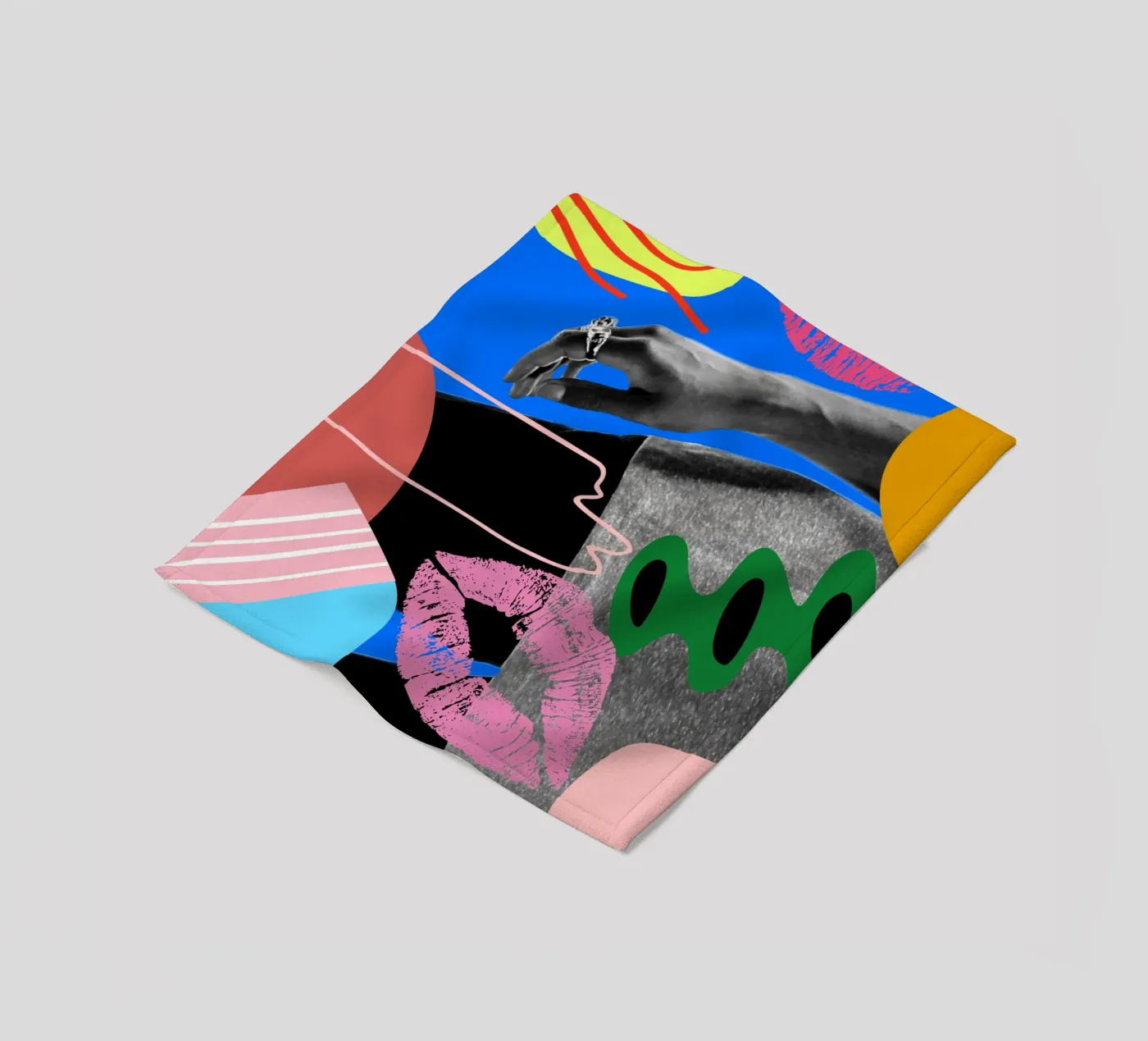 Afro Hand Fleecedecke von Mathudace Créas