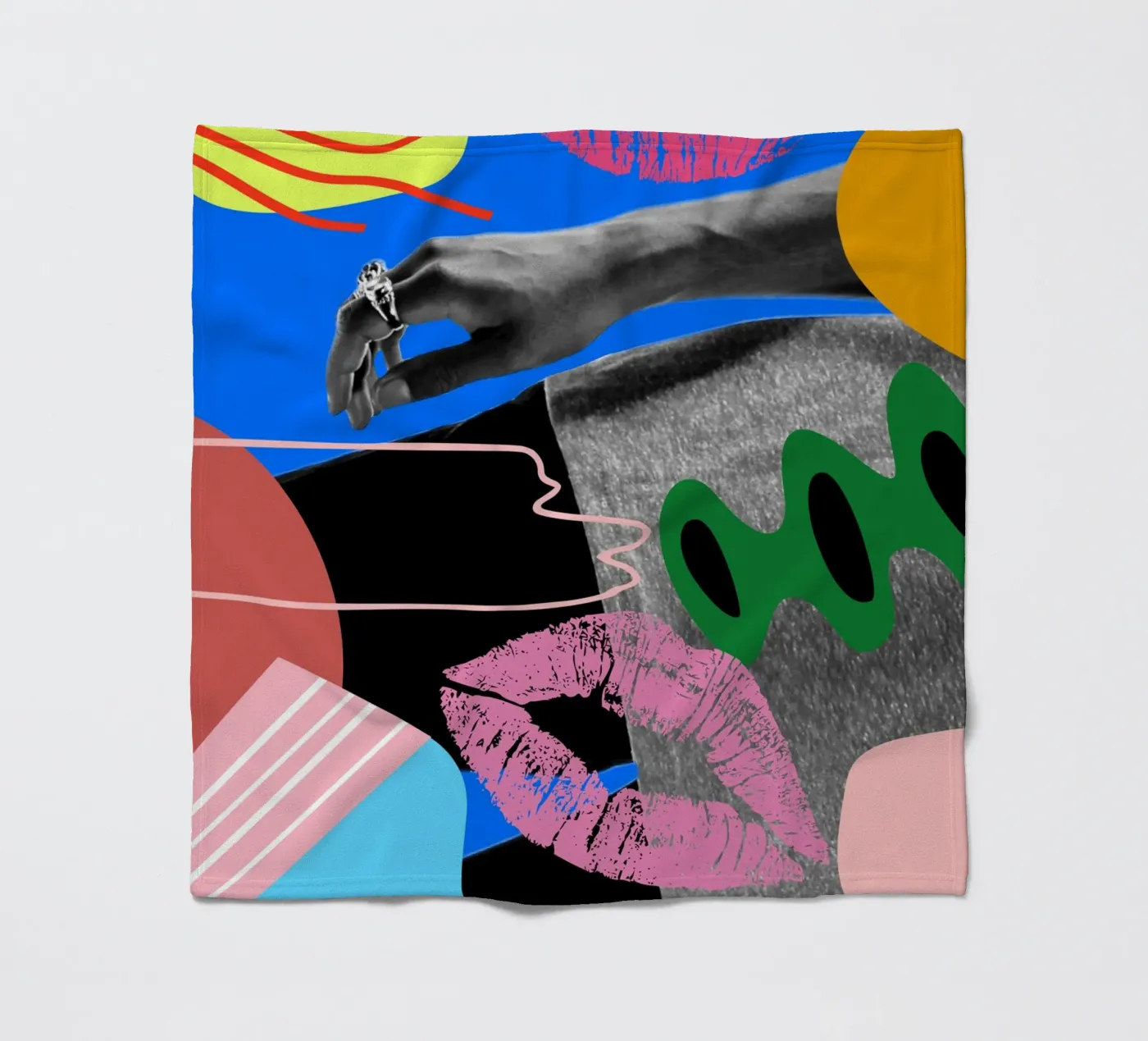 Afro Hand Fleecedecke von Mathudace Créas