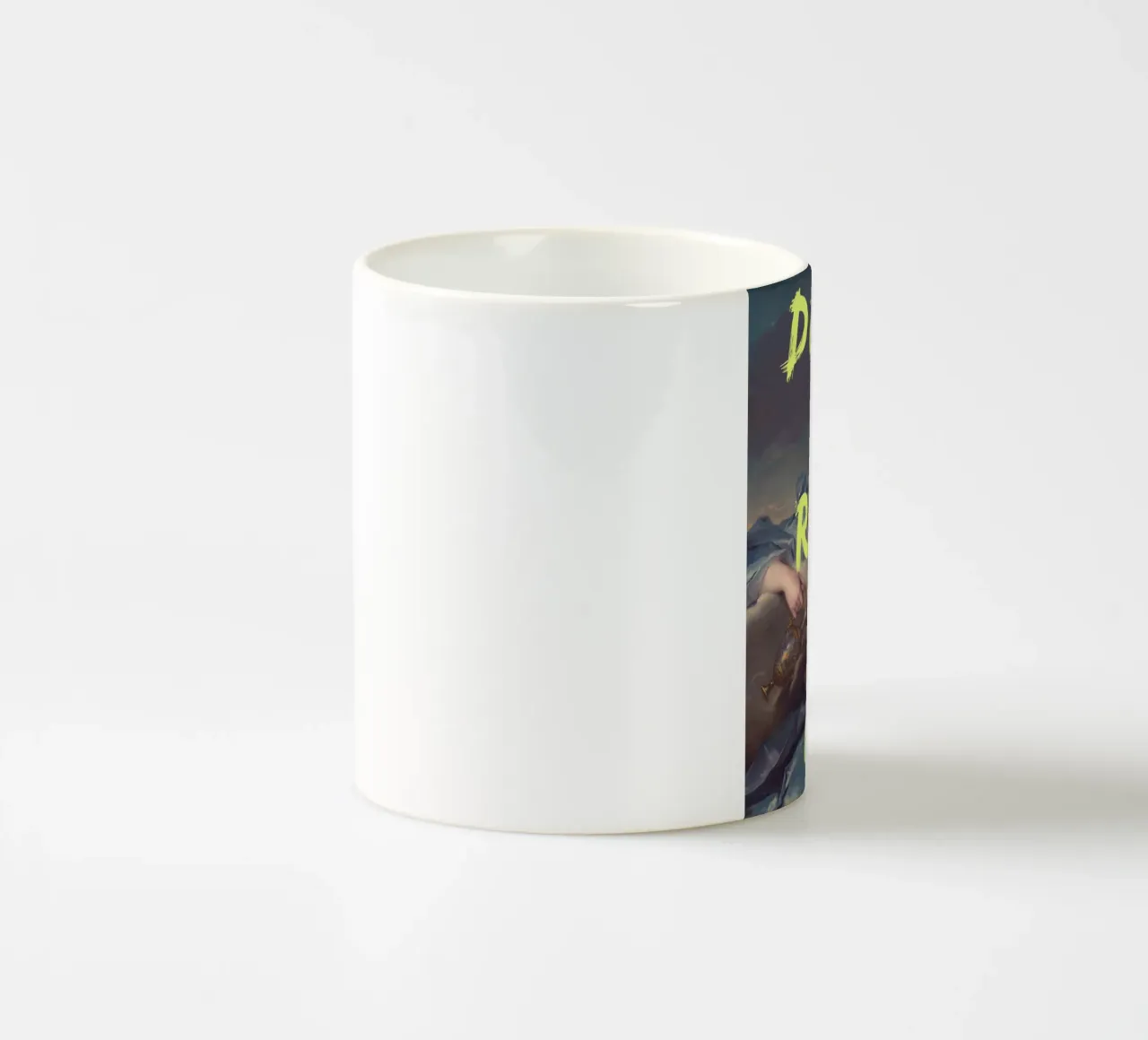 Don't Rush Me Neon Yellow Bubble-Gum tazza in ceramica da GraceDigitalArtCo