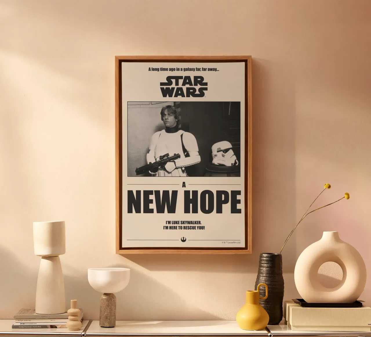 New Hope canvas met Baklijst van Star Wars