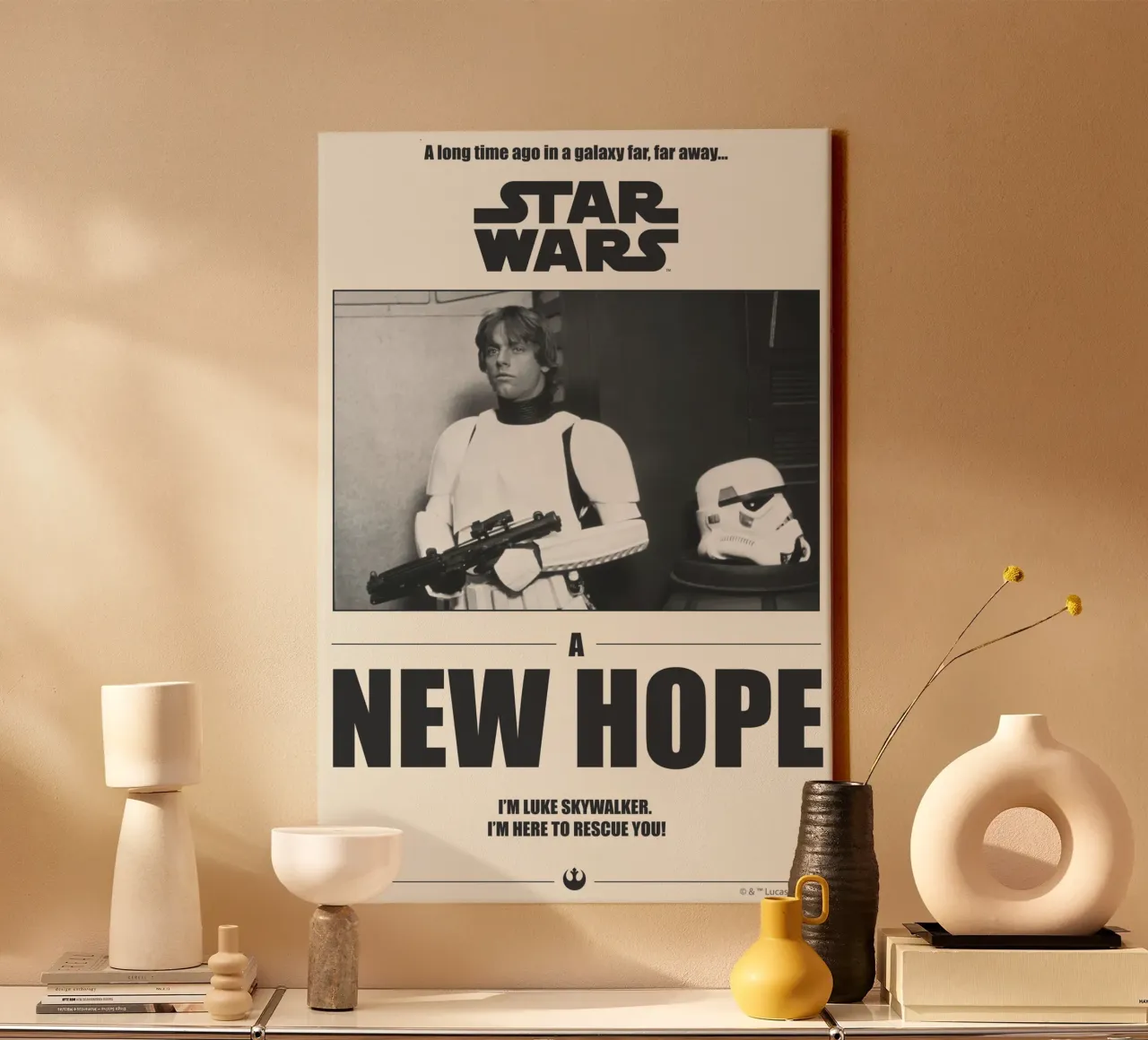 New Hope canvas met Baklijst van Star Wars
