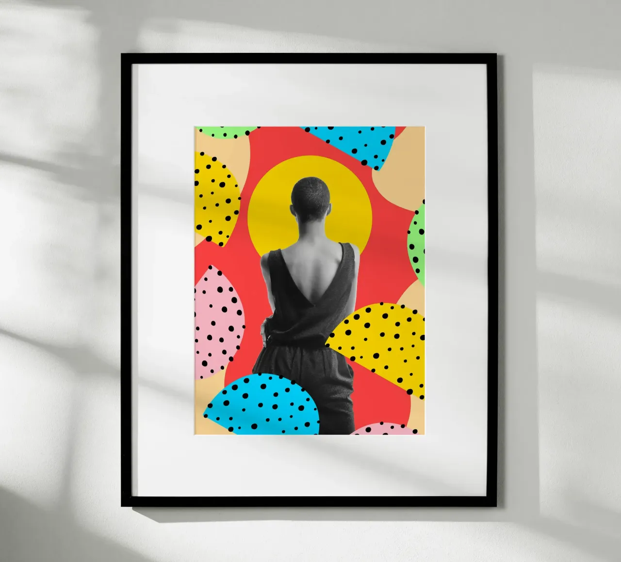 Afro Shamanism Poster mit Holzrahmen von Mathudace Créas