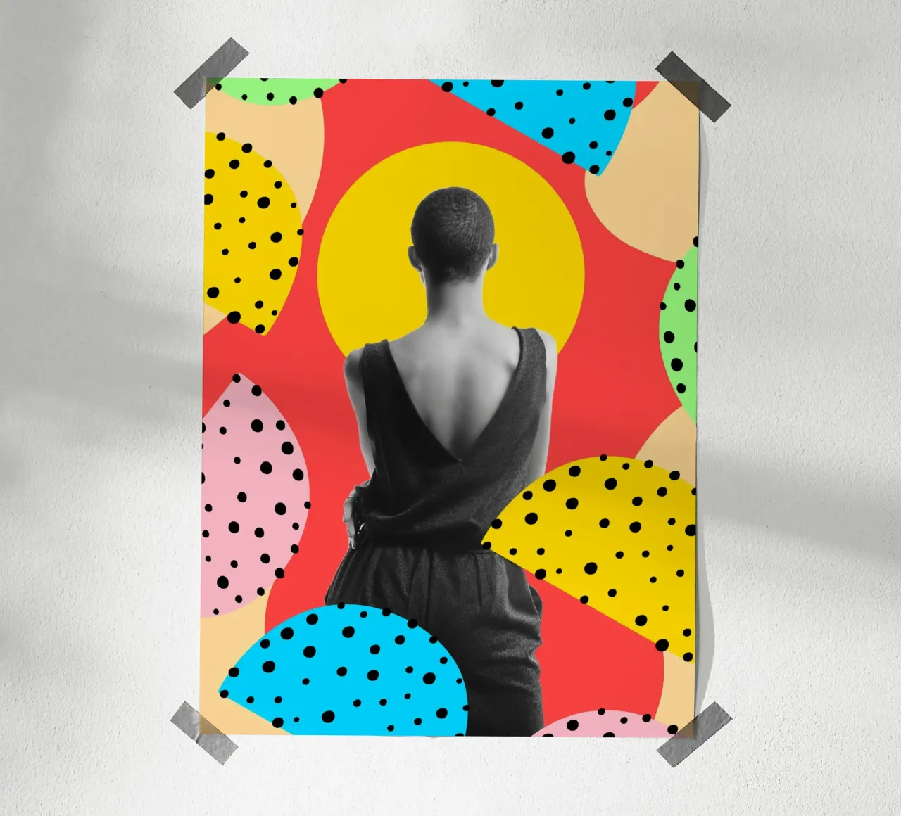 Afro Shamanism Poster mit Holzrahmen von Mathudace Créas