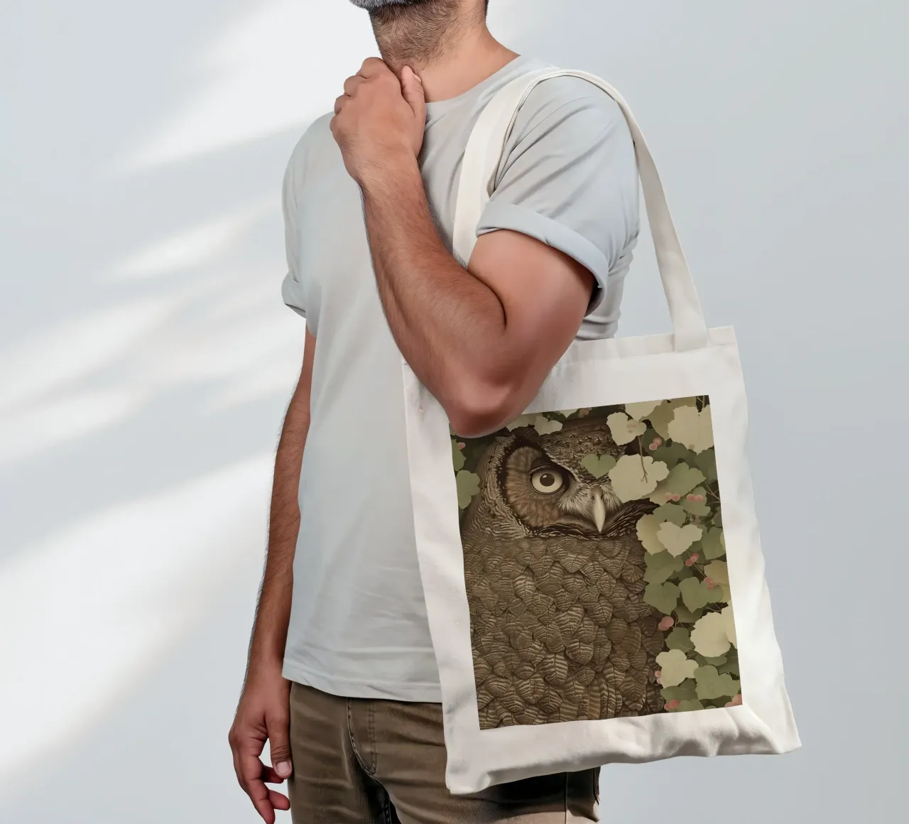 Osservatore silenzioso della foresta borsa in juta da Rustic Grace Studio 02