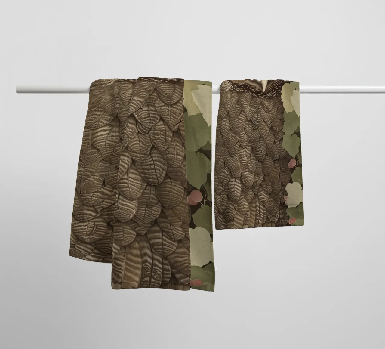 Osservatore silenzioso della foresta asciugamano da bagno da Rustic Grace Studio 02