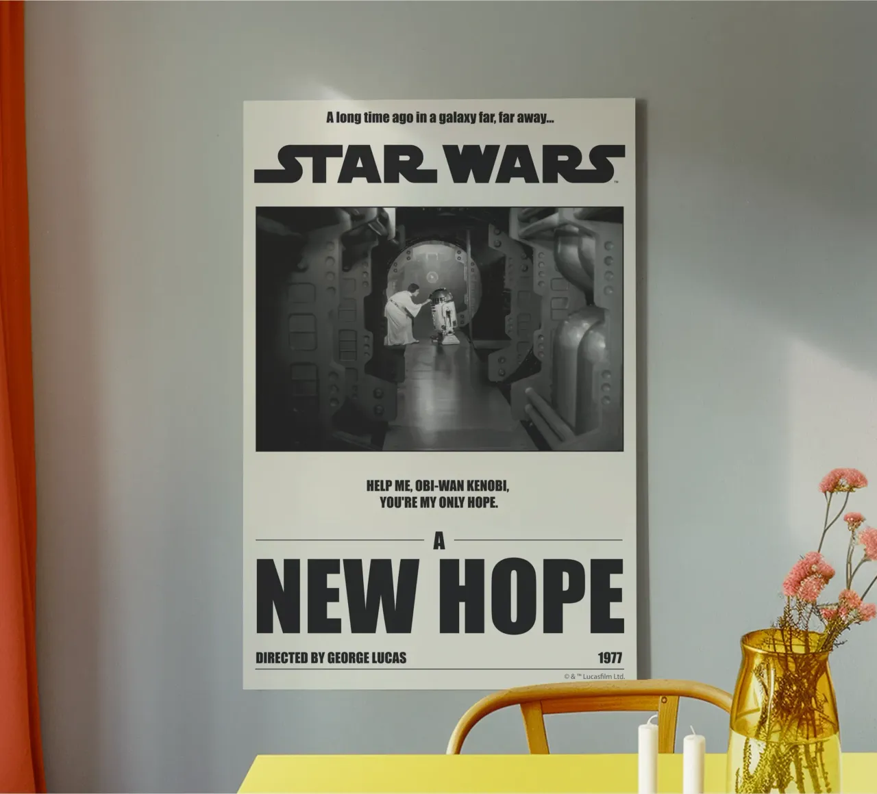 Help me, Obi-Wan Kenobi tela con Cornice a cassetta da Star Wars