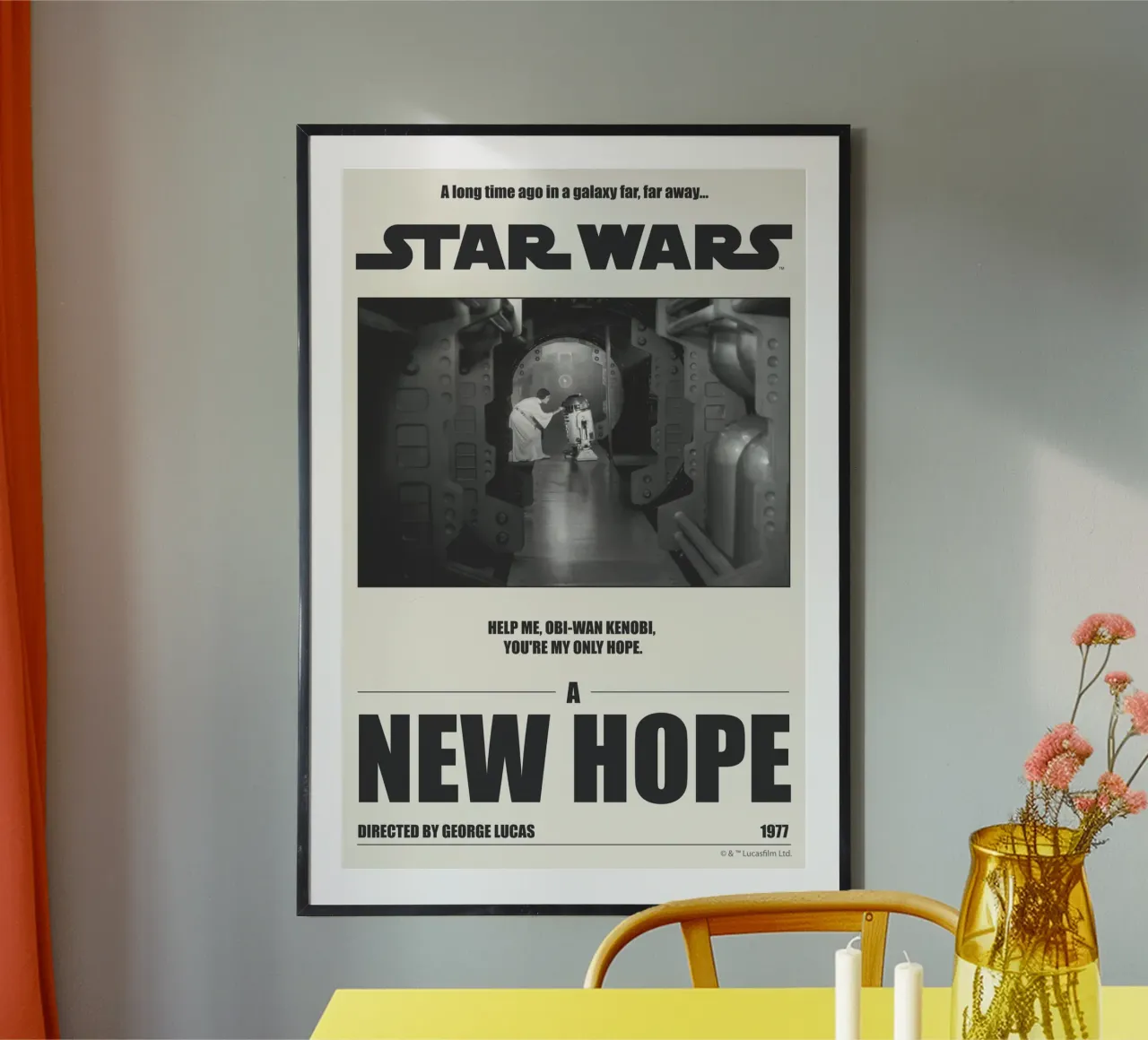 Help me, Obi-Wan Kenobi carta hahnemühle da Star Wars