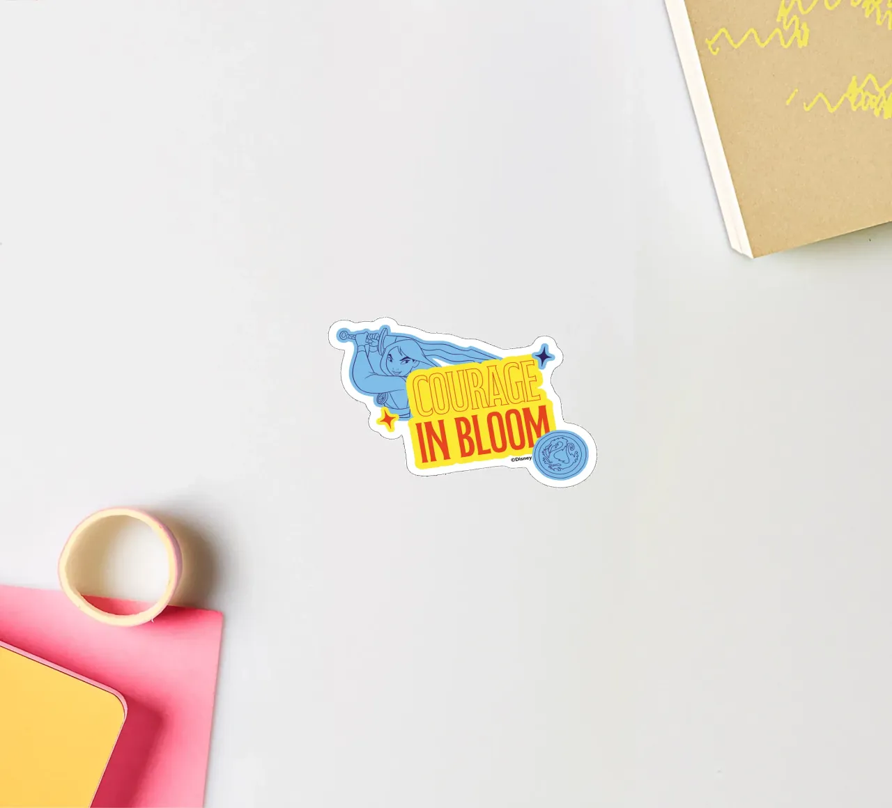 COURAGE IN BLOOM adesivo da DISNEY PRINCESS - Sticker Shop