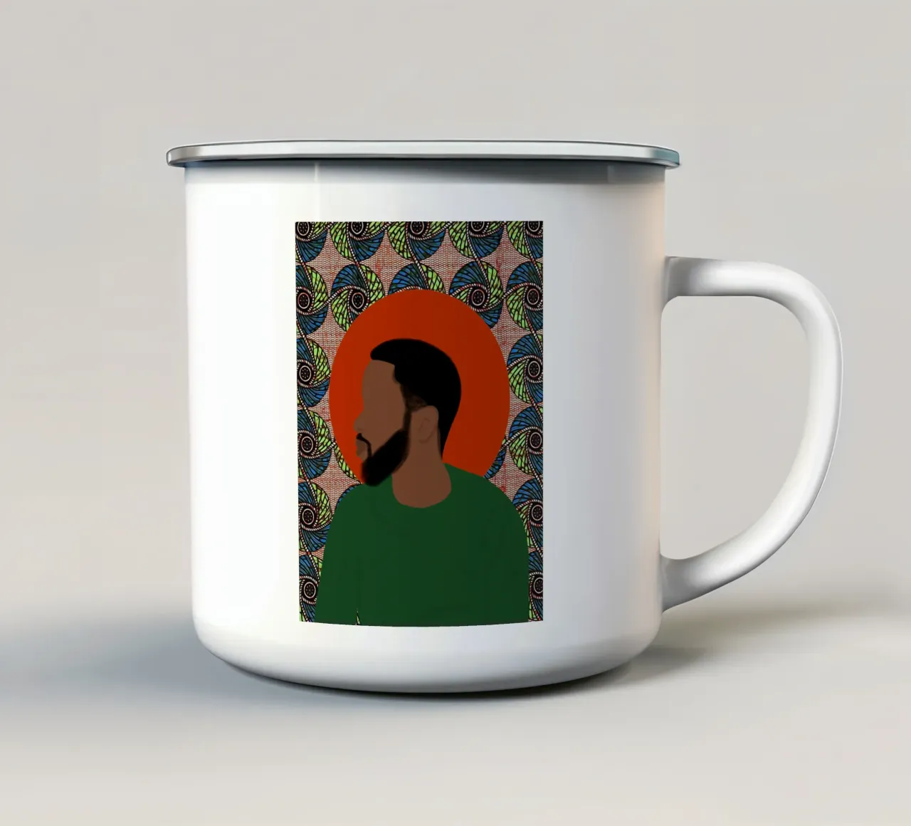 Afro Divine tazza in smalto da Mathudace Créas