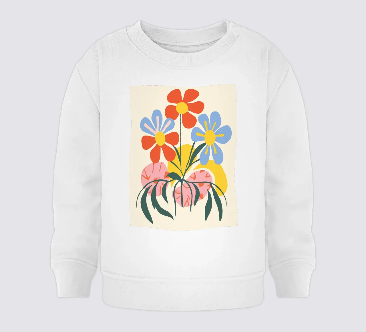 Design floreale colorato - Allegro decoro retrò felpa neonato da Whole©