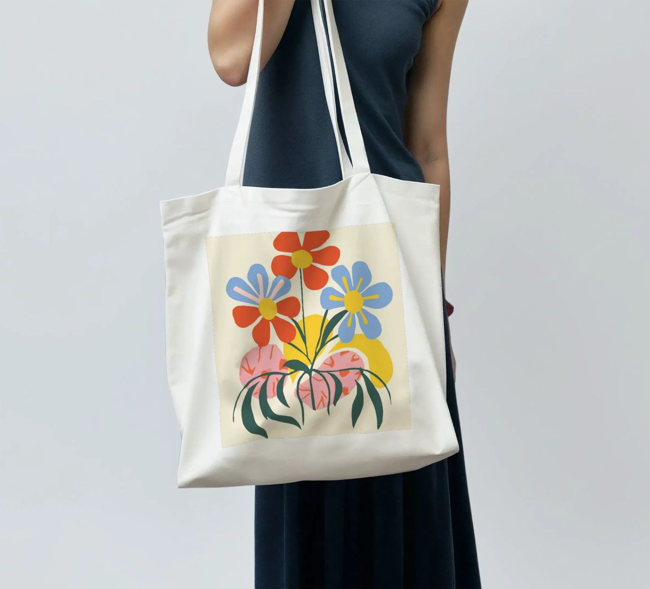 Design floreale colorato - Allegro decoro retrò borsa in juta da Whole©