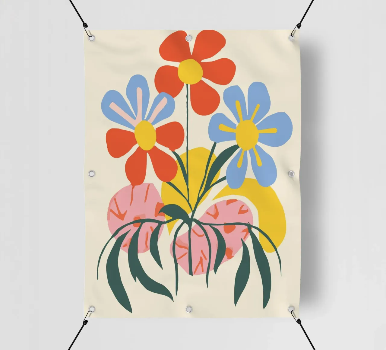 Design floreale colorato - Allegro decoro retrò telo in pvc da Whole©