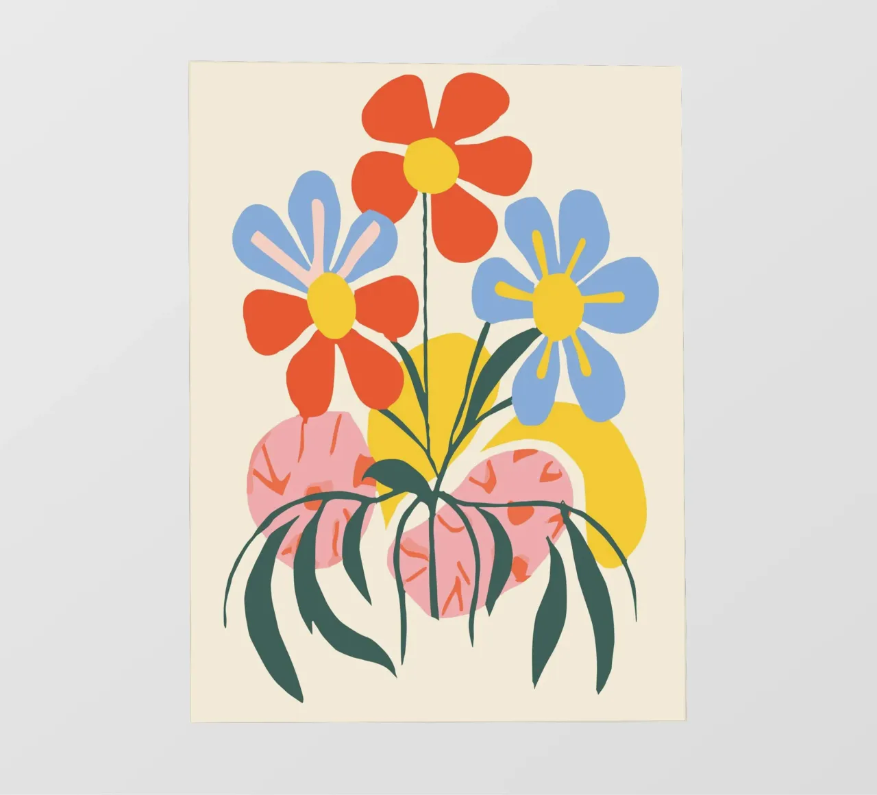 Design floreale colorato - Allegro decoro retrò telo in pvc da Whole©