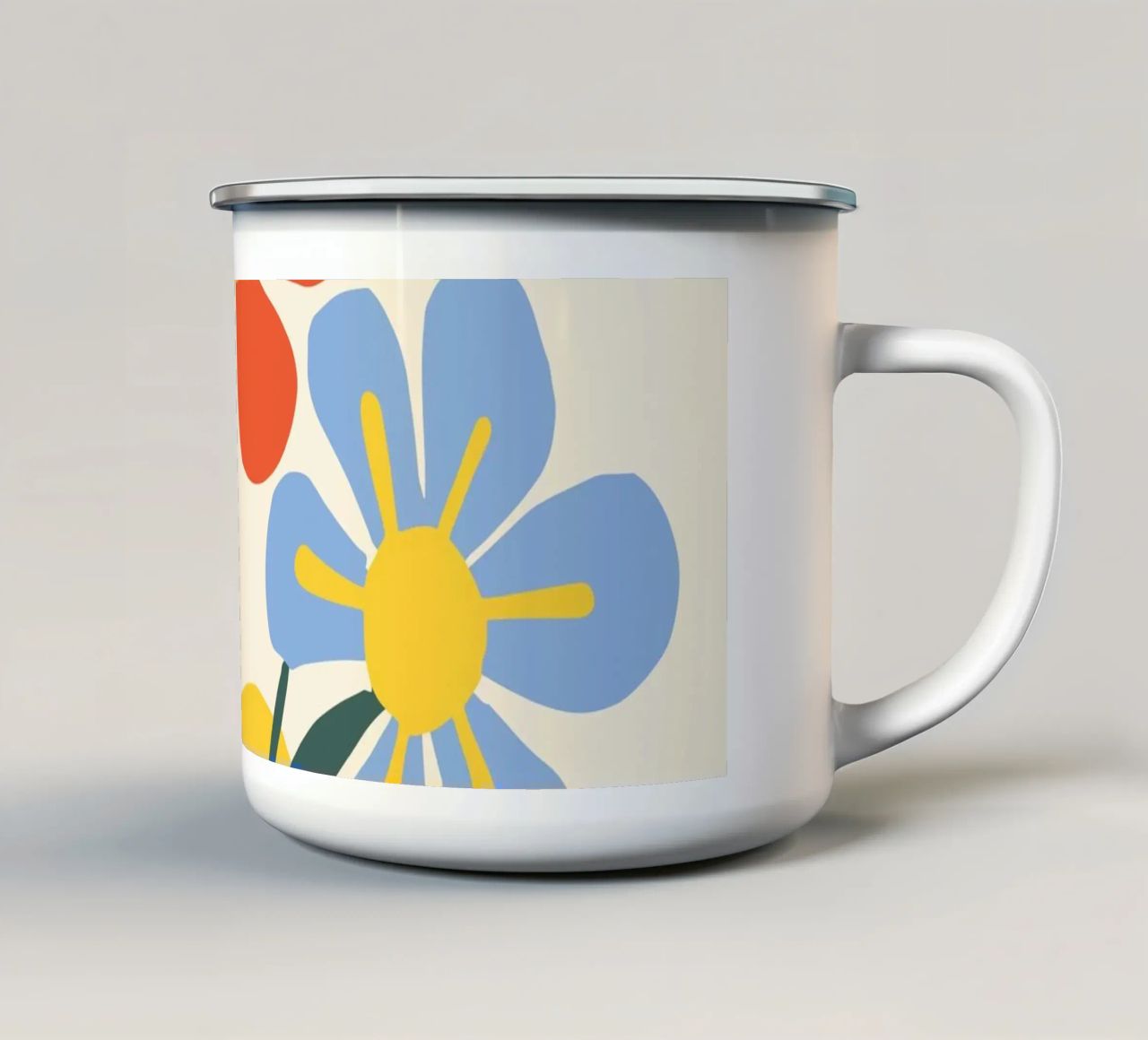 Design floreale colorato - Allegro decoro retrò tazza in smalto da Whole©
