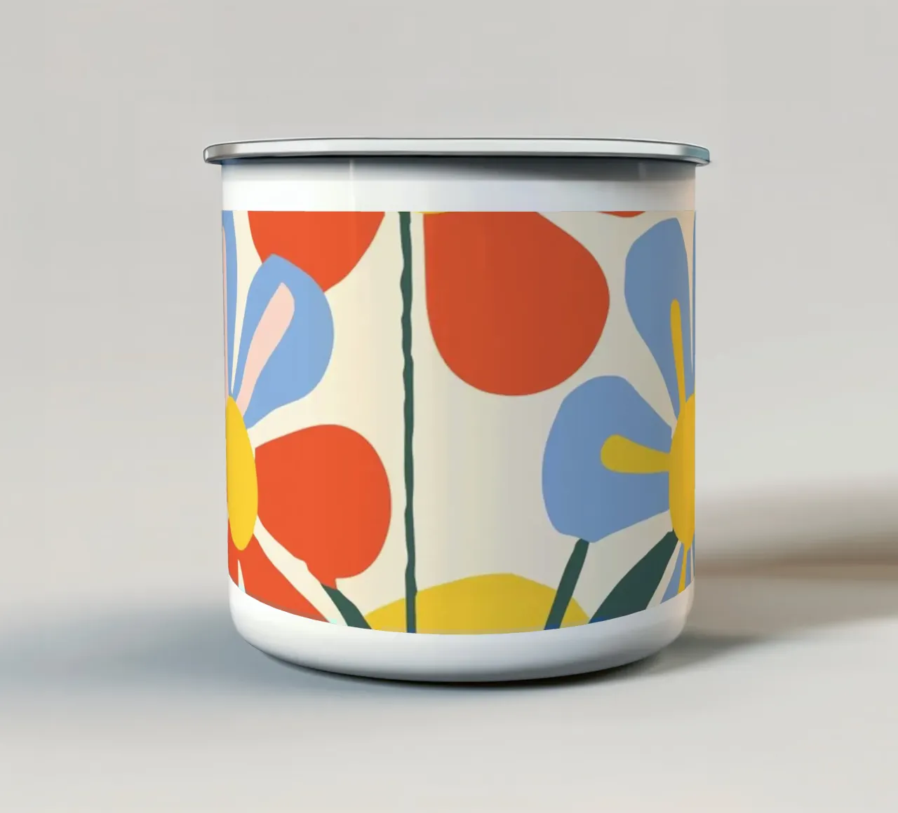 Design floreale colorato - Allegro decoro retrò tazza in smalto da Whole©