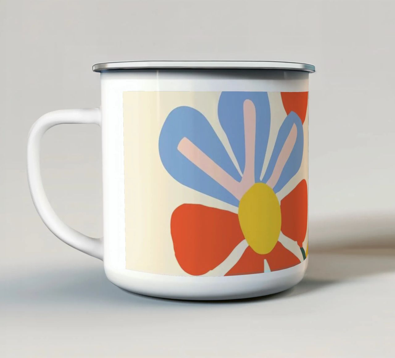 Design floreale colorato - Allegro decoro retrò tazza in smalto da Whole©