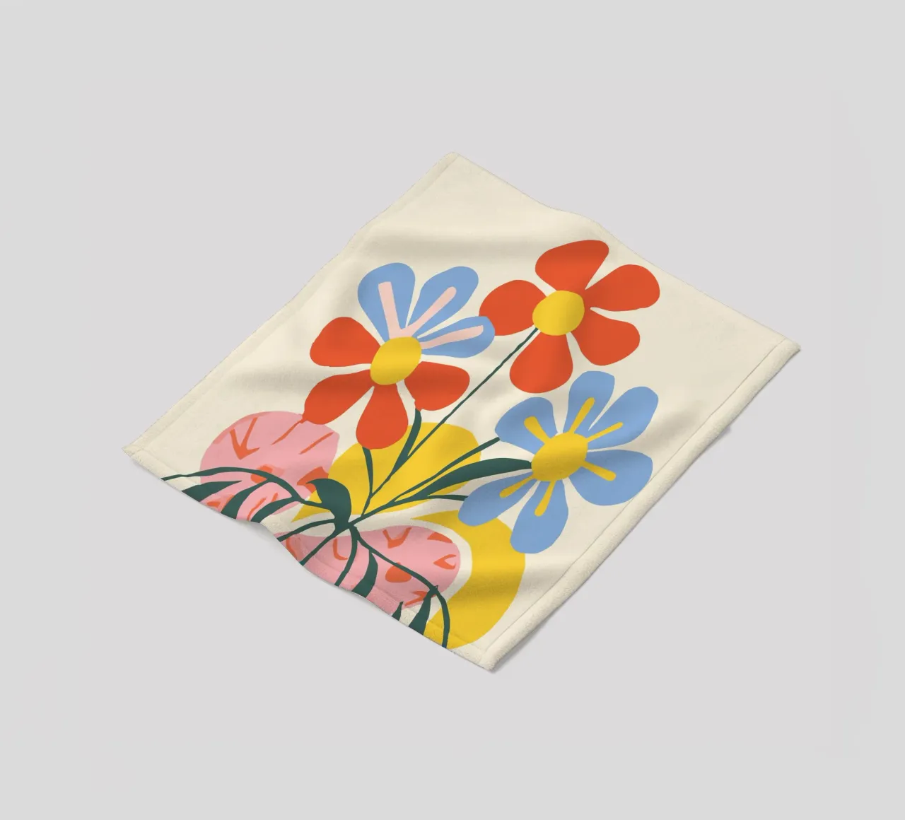 Design floreale colorato - Allegro decoro retrò coperta in pile da Whole©