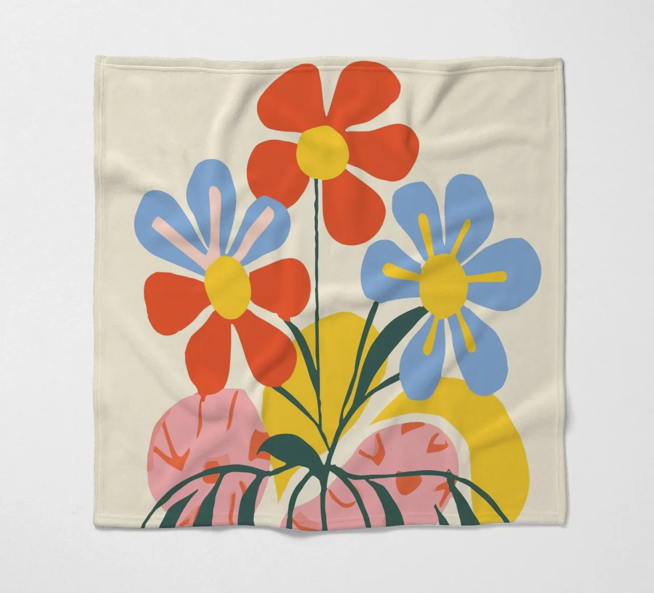 Design floreale colorato - Allegro decoro retrò coperta in pile da Whole©