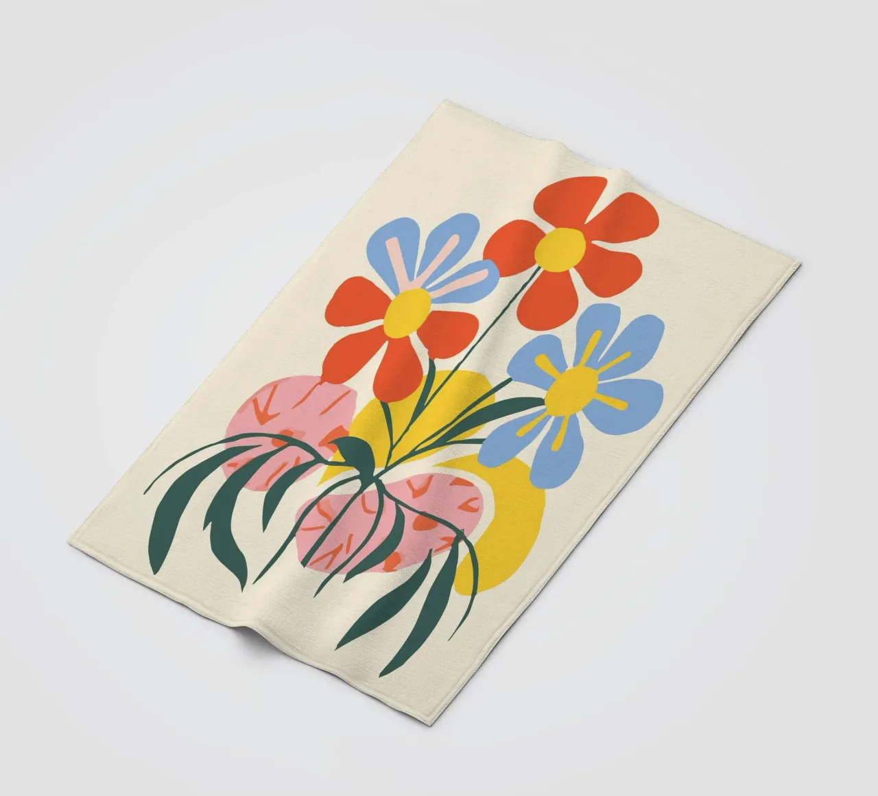 Design floreale colorato - Allegro decoro retrò coperta in pile da Whole©