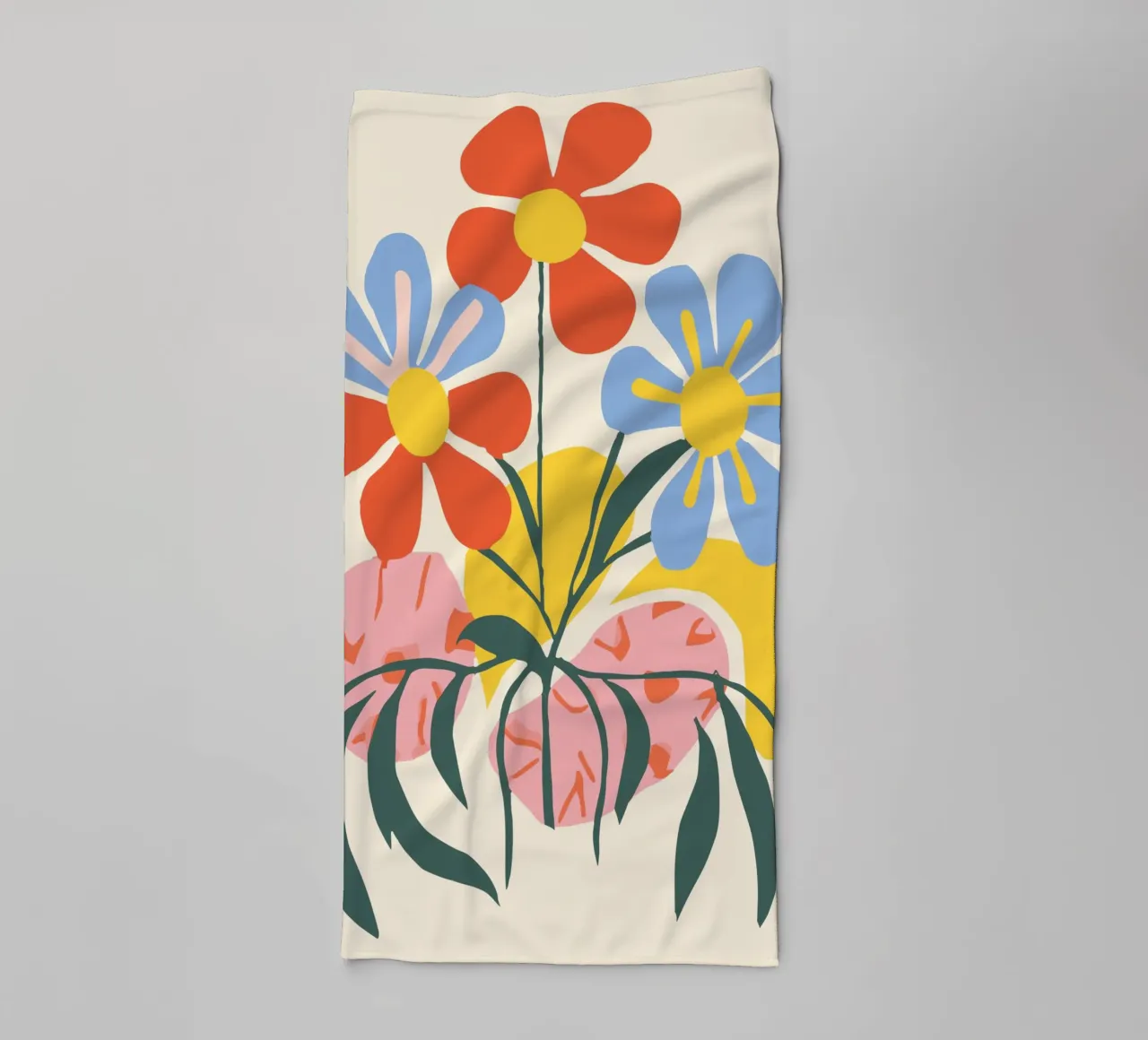 Design floreale colorato - Allegro decoro retrò asciugamano da bagno da Whole©