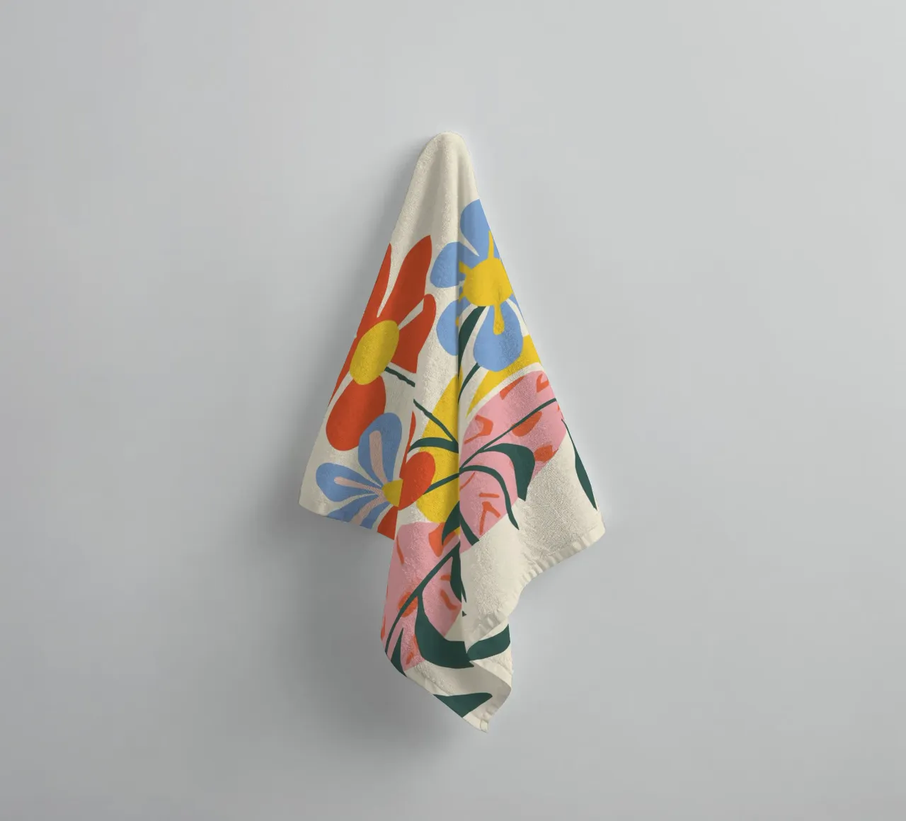 Design floreale colorato - Allegro decoro retrò asciugamano da bagno da Whole©