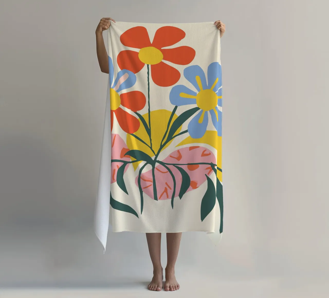 Design floreale colorato - Allegro decoro retrò telo mare da Whole©