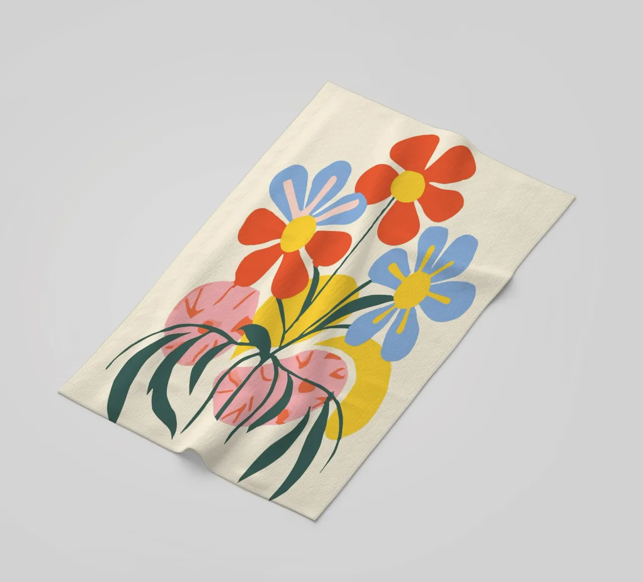 Design floreale colorato - Allegro decoro retrò telo mare da Whole©