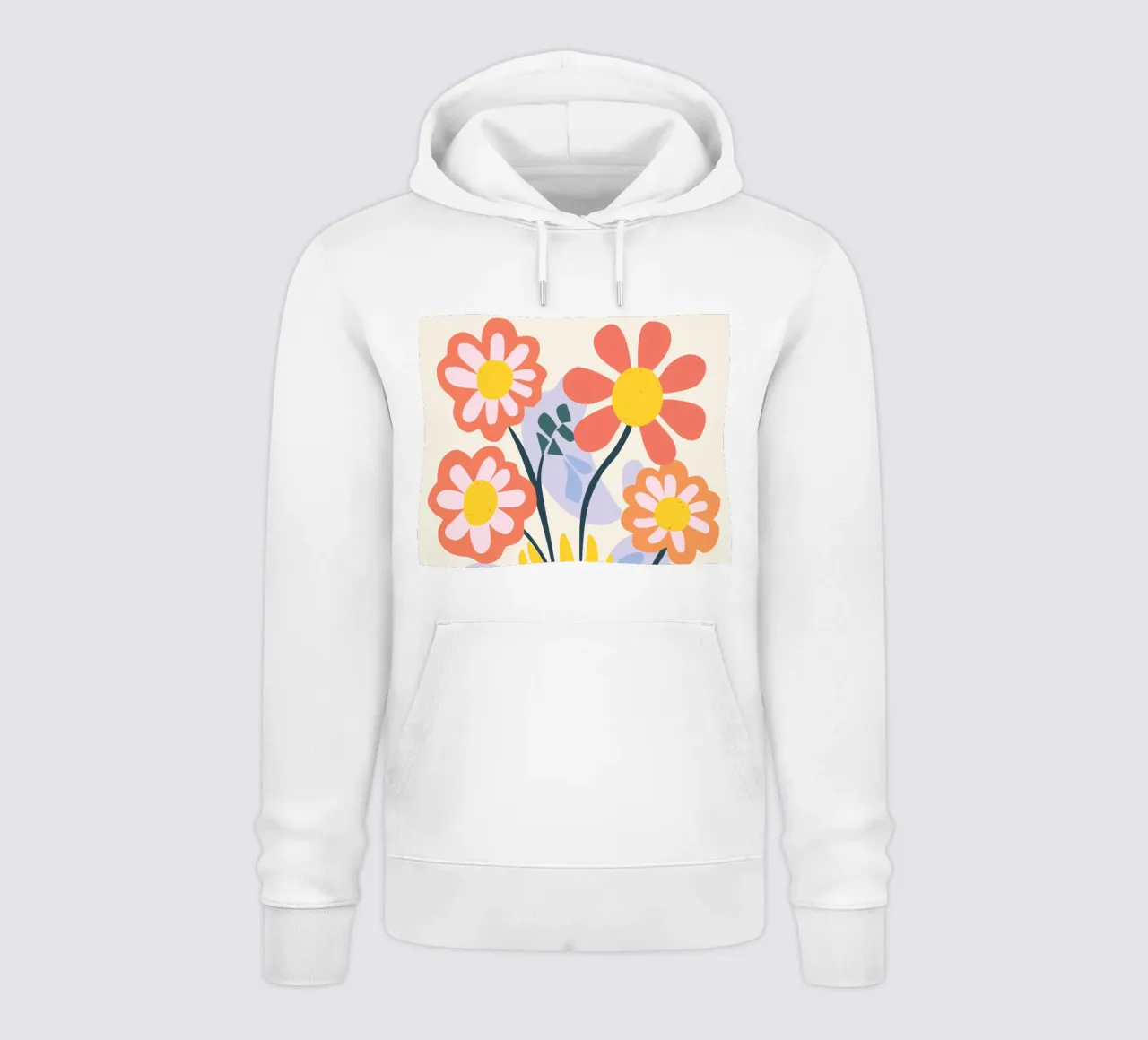 Vaso di fiori retrò - Allegro design floreale felpa con cappuccio da Whole©