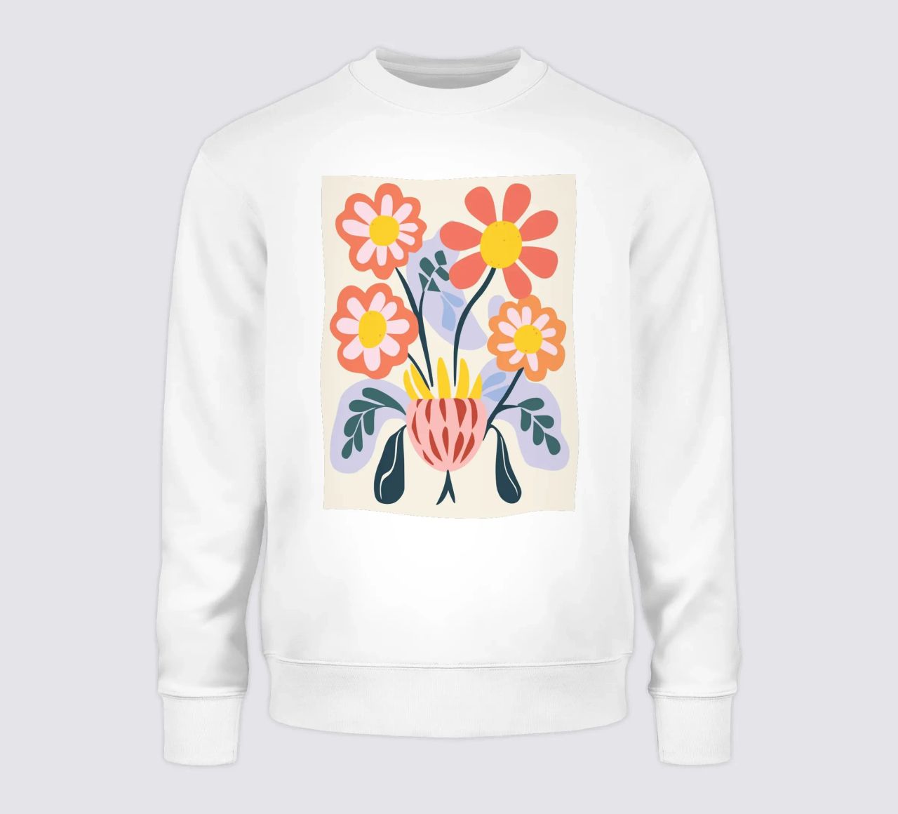 Vaso di fiori retrò - Allegro design floreale felpa da Whole©