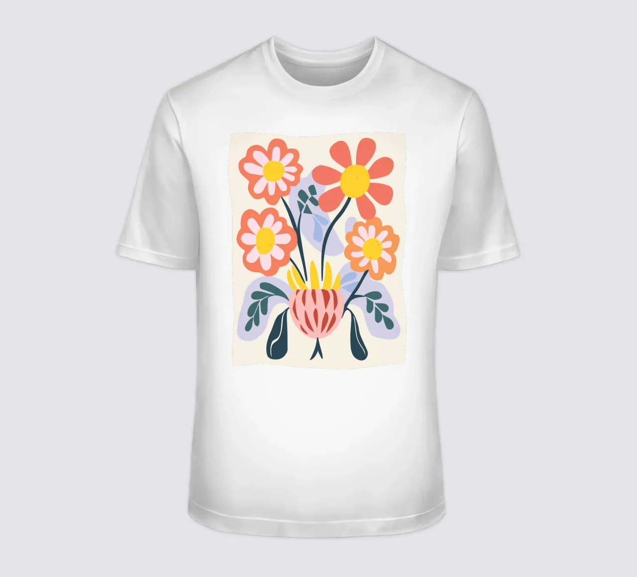 Vaso di fiori retrò - Allegro design floreale t-shirt da Whole©