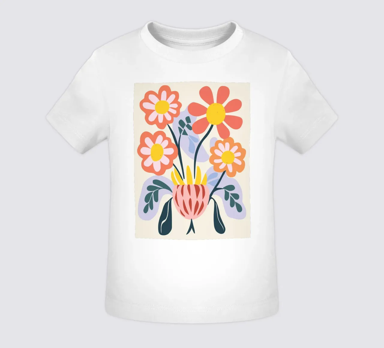 Florero retro - Alegre diseño floral camiseta de bebé de Whole©