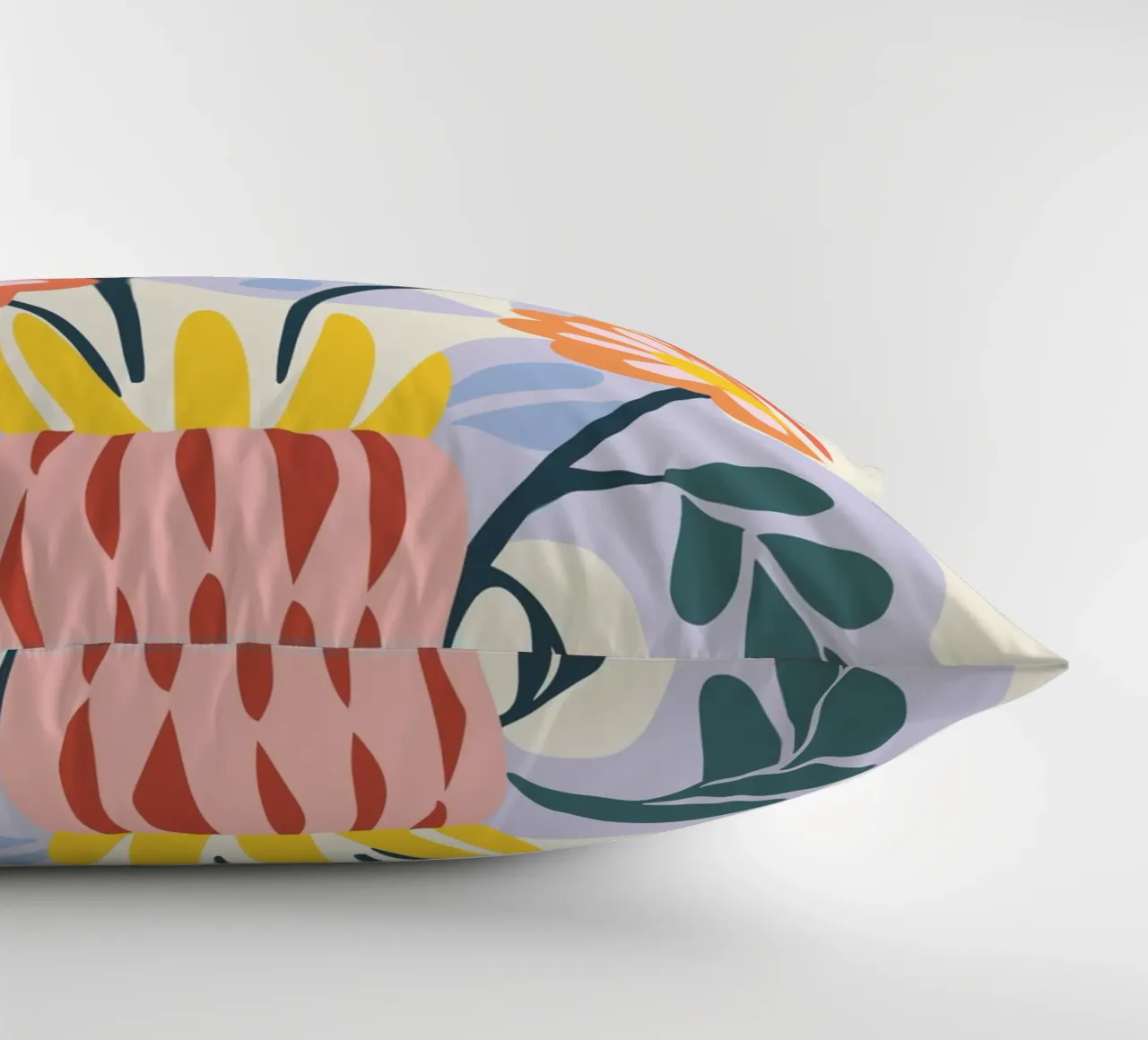 Retro Blumenvase – Fröhliches Florales Design Kissen von Whole©