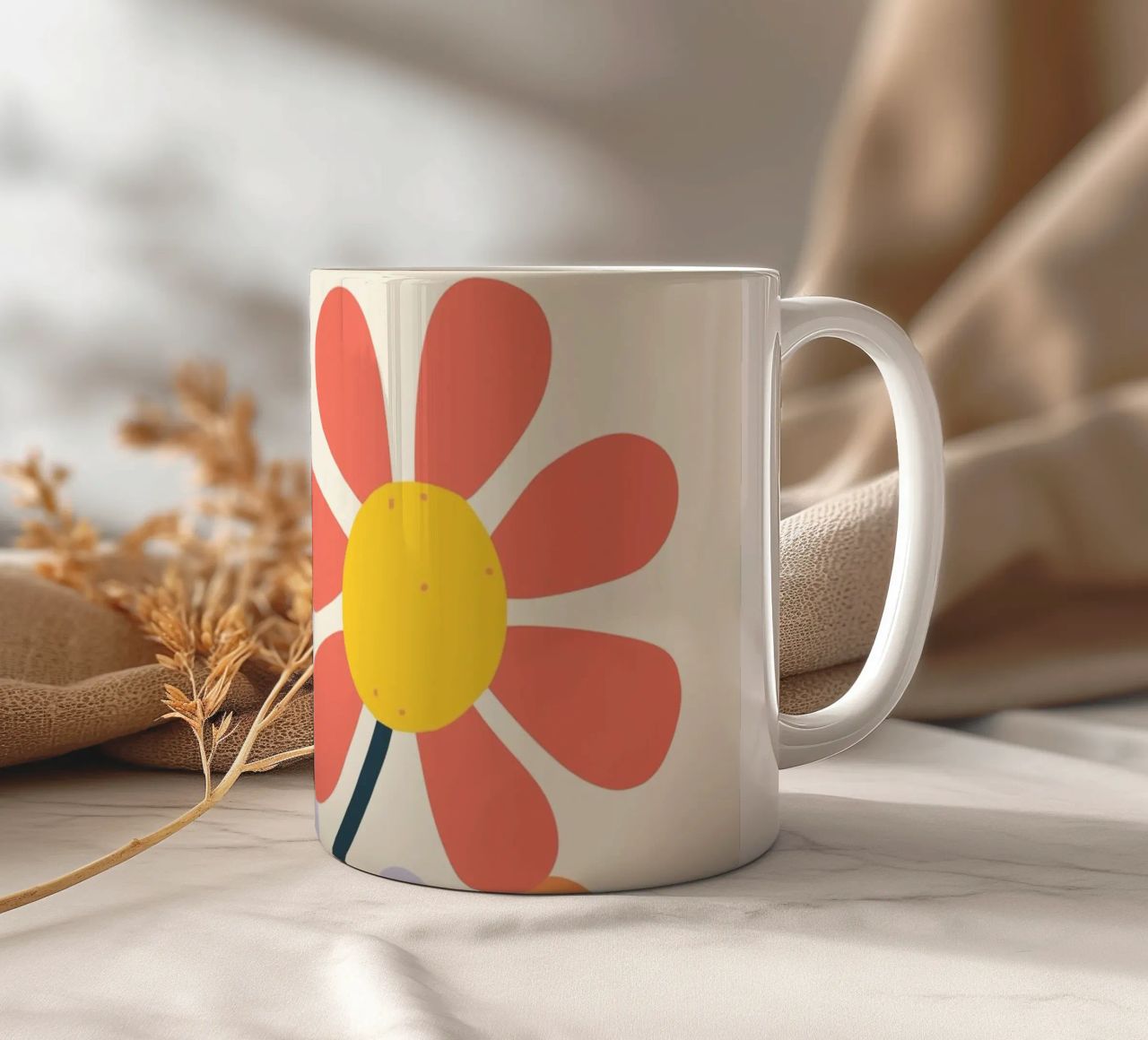 Vaso di fiori retrò - Allegro design floreale tazza in ceramica da Whole©
