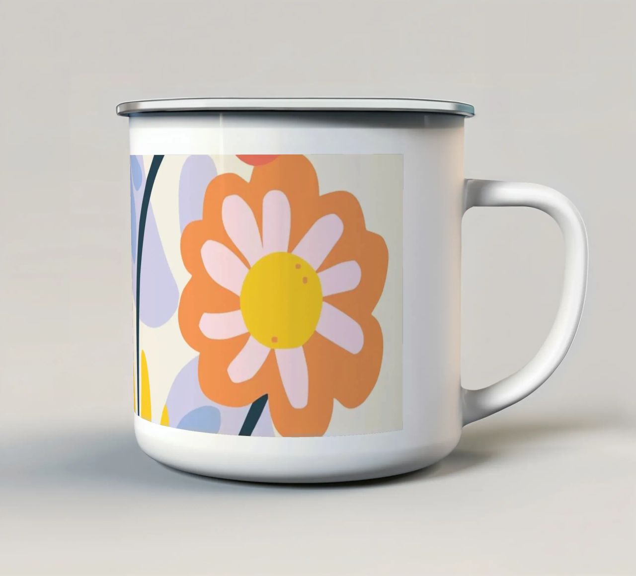 Vaso di fiori retrò - Allegro design floreale tazza in smalto da Whole©