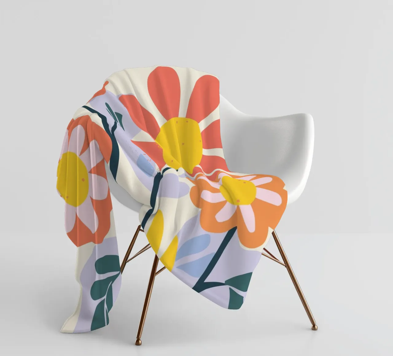 Vaso di fiori retrò - Allegro design floreale coperta in pile da Whole©