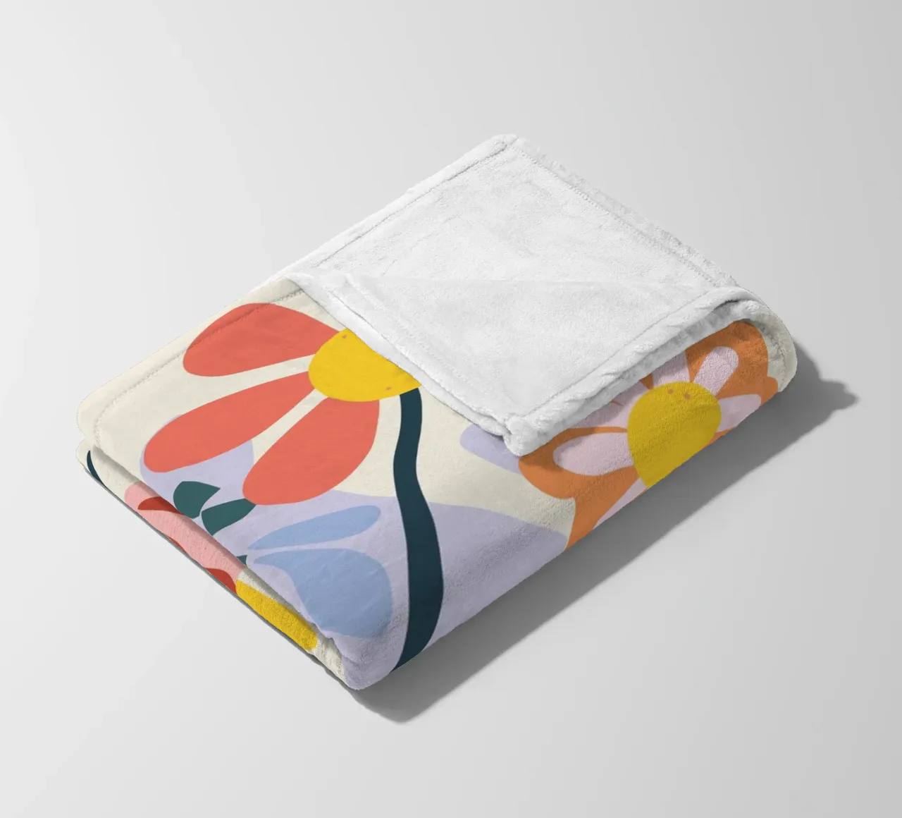 Vaso di fiori retrò - Allegro design floreale coperta in pile da Whole©