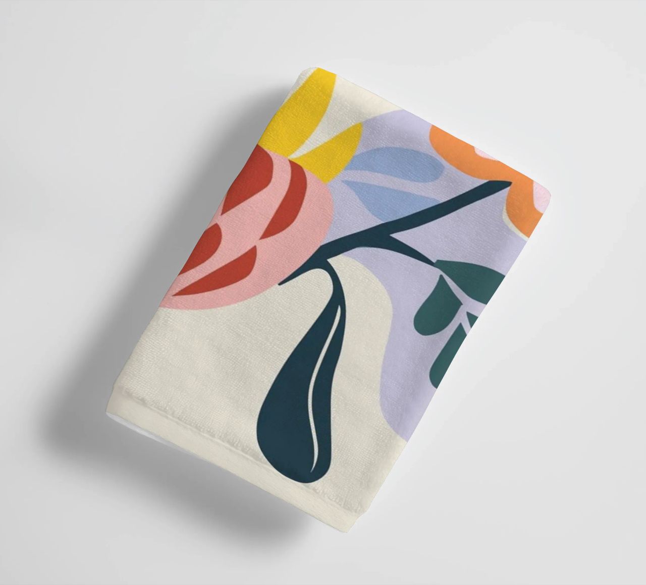 Vaso di fiori retrò - Allegro design floreale asciugamano da bagno da Whole©