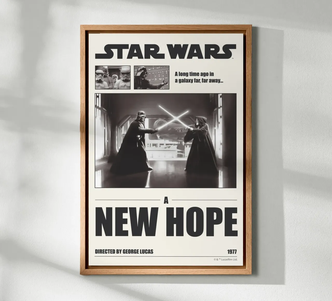 A long time ago... tela con Cornice a cassetta da Star Wars