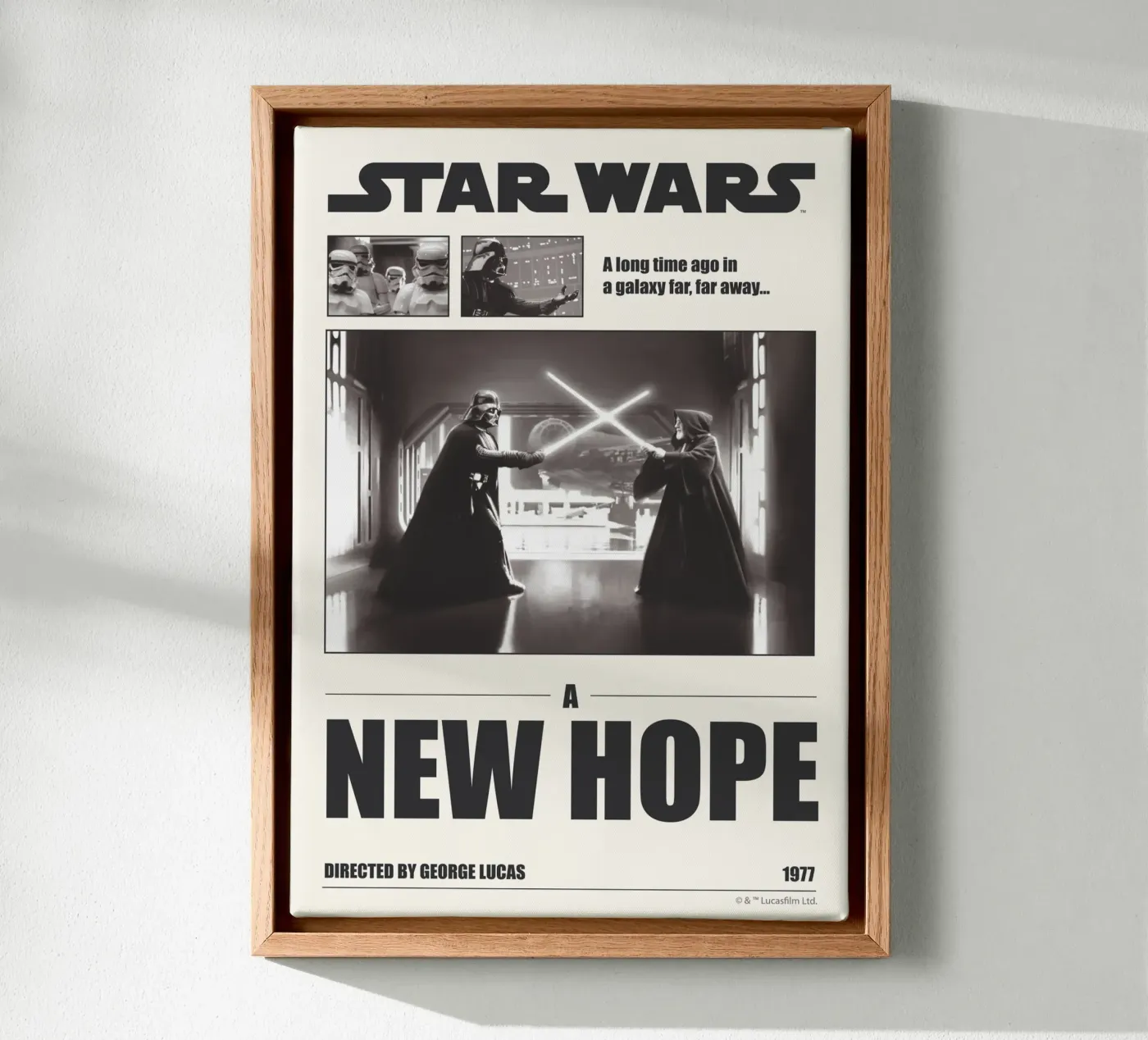 A long time ago... tela da Star Wars