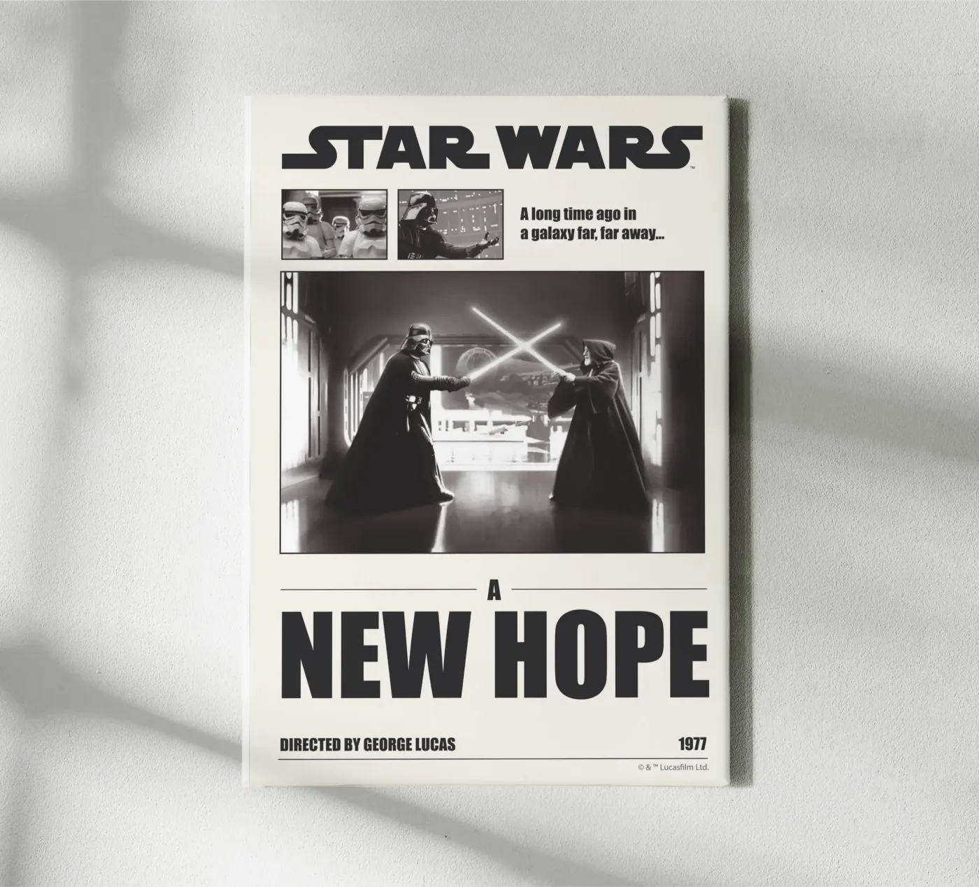 A long time ago... tela da Star Wars