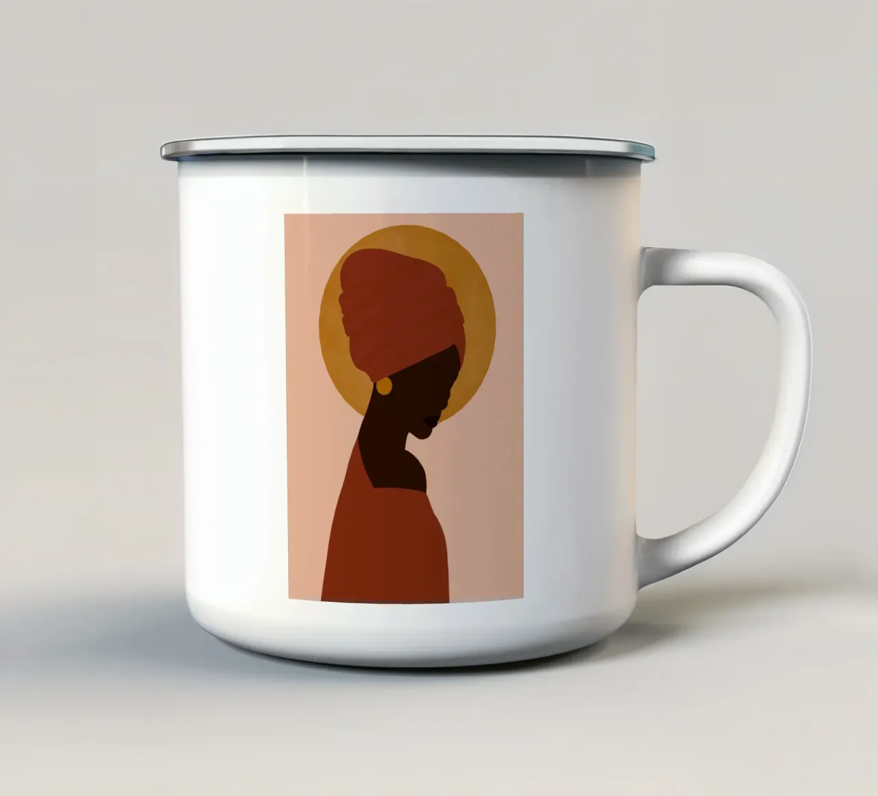 Afro Imana tazza in smalto da Mathudace Créas