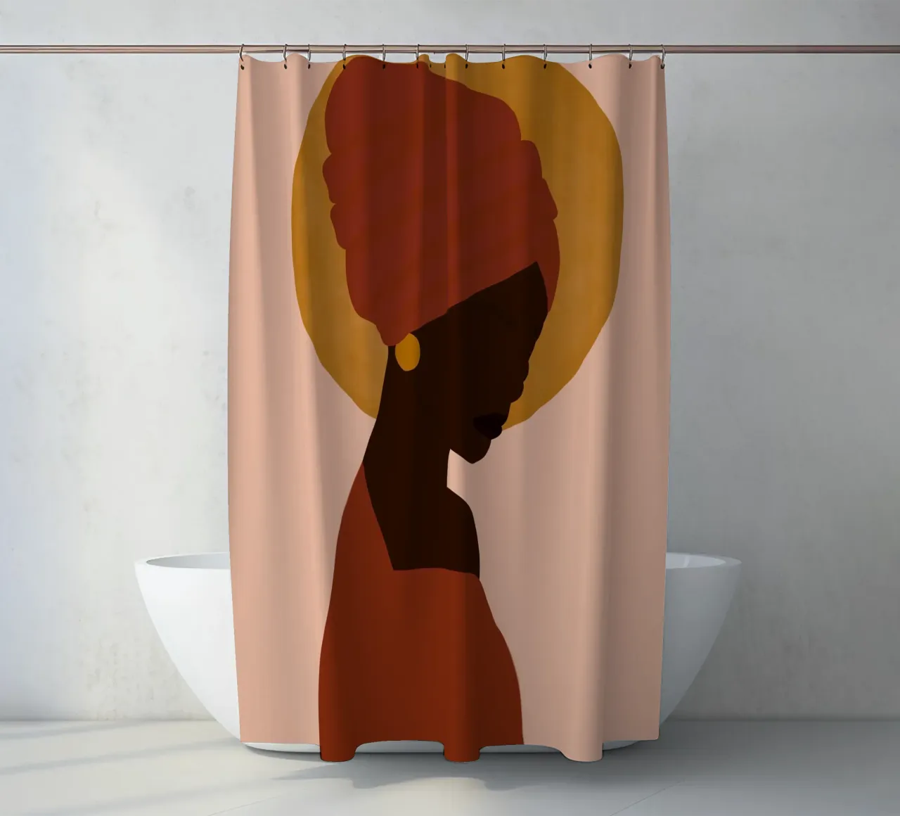 Afro Imana shower curtain by Mathudace Créas