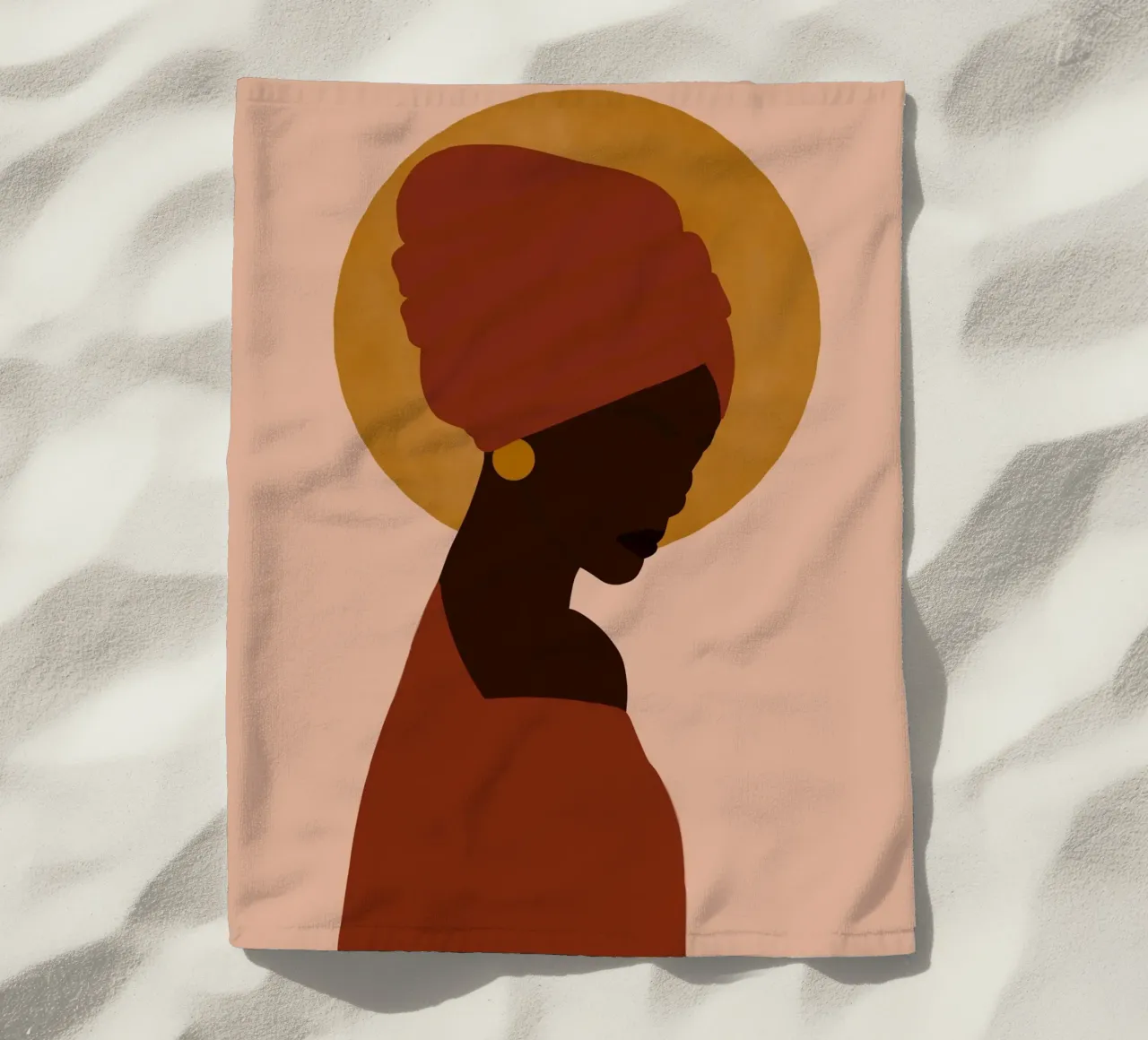 Afro Imana beach towel by Mathudace Créas