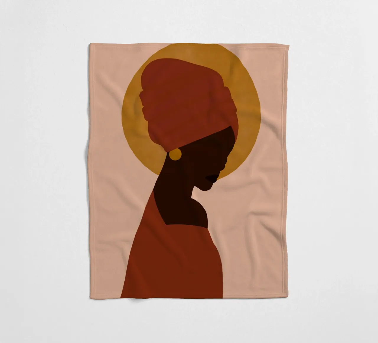 Afro Imana fleece blanket by Mathudace Créas