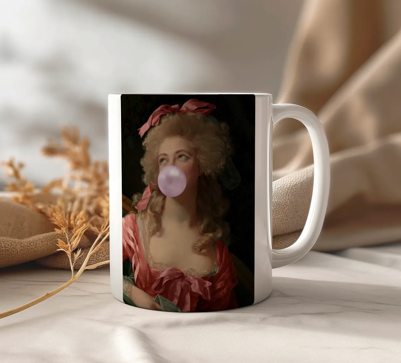 Bubble-Gum Lady tazza in ceramica da GraceDigitalArtCo