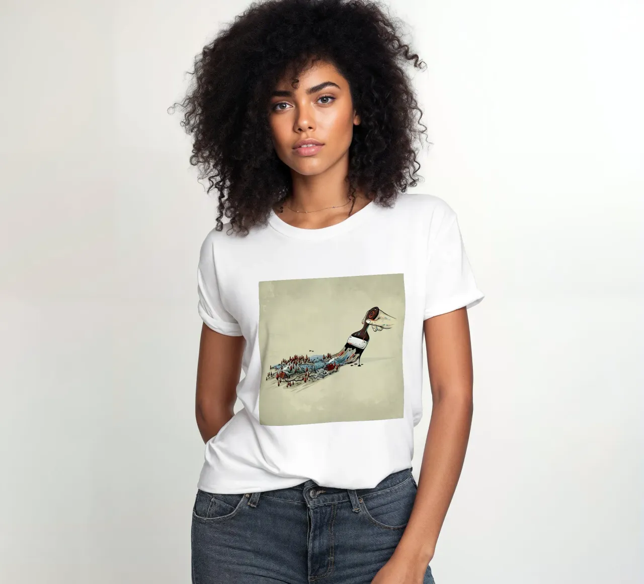Nature Brush dames t-shirt getailleerd van Robert Richter